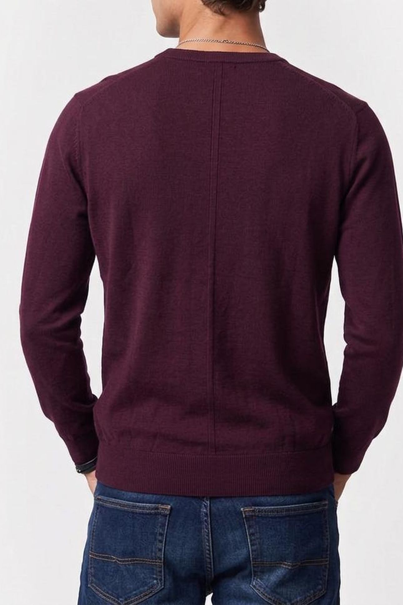 LS SUPIMA COTTON CREWNECK PASSION PLUM 2