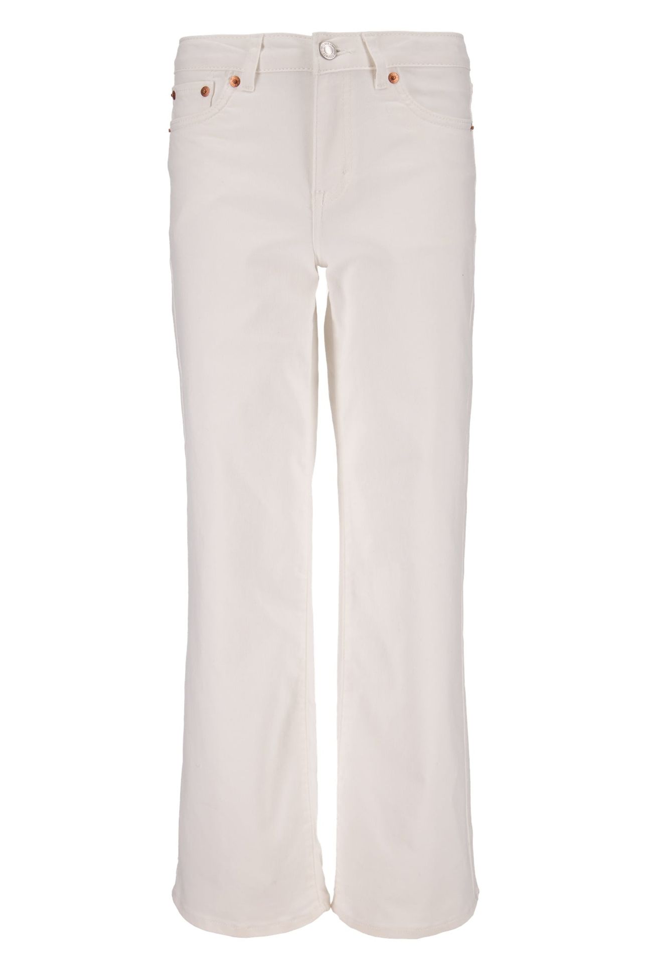 GIRLS WIDE LEG JEANS WHITE 1