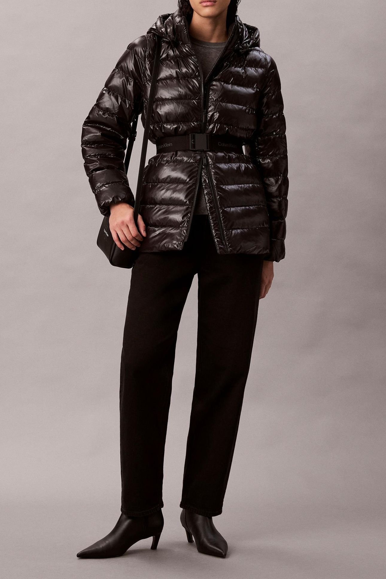 BELTED LIGHTWEIGHT PUFFER BLACK 3