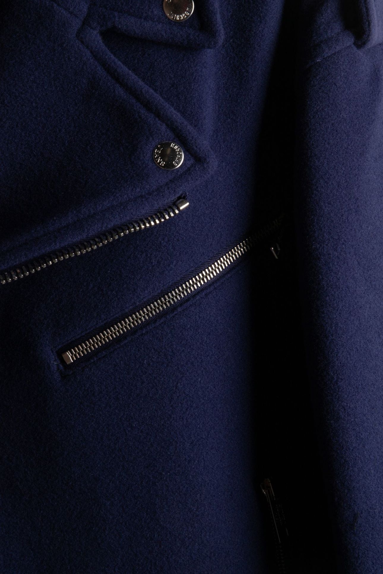 MAXI BIKER IN WOOL-BLEND CLOTH BLUE 4