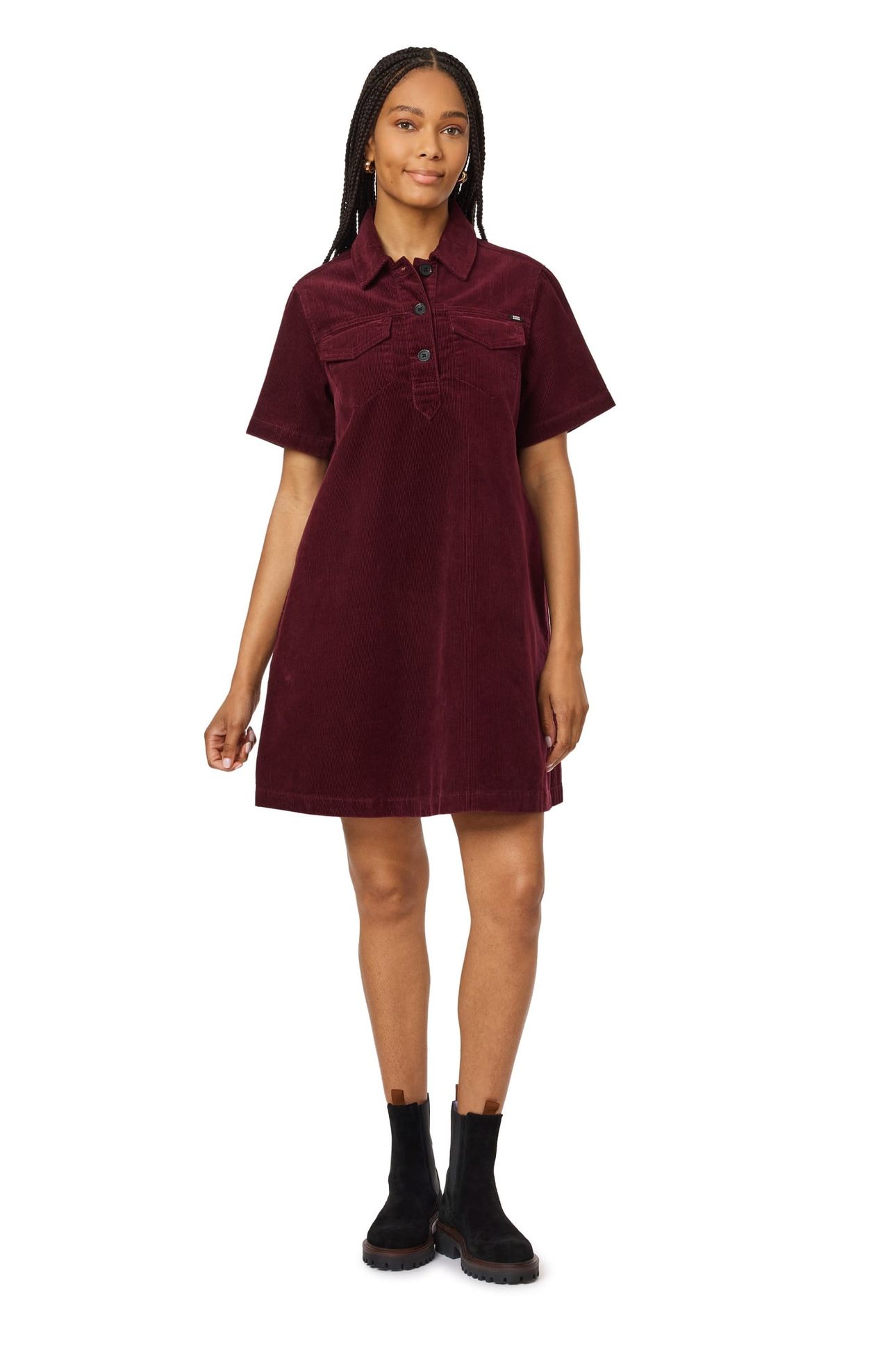 CORDUROY POLO DRESS FIG 1