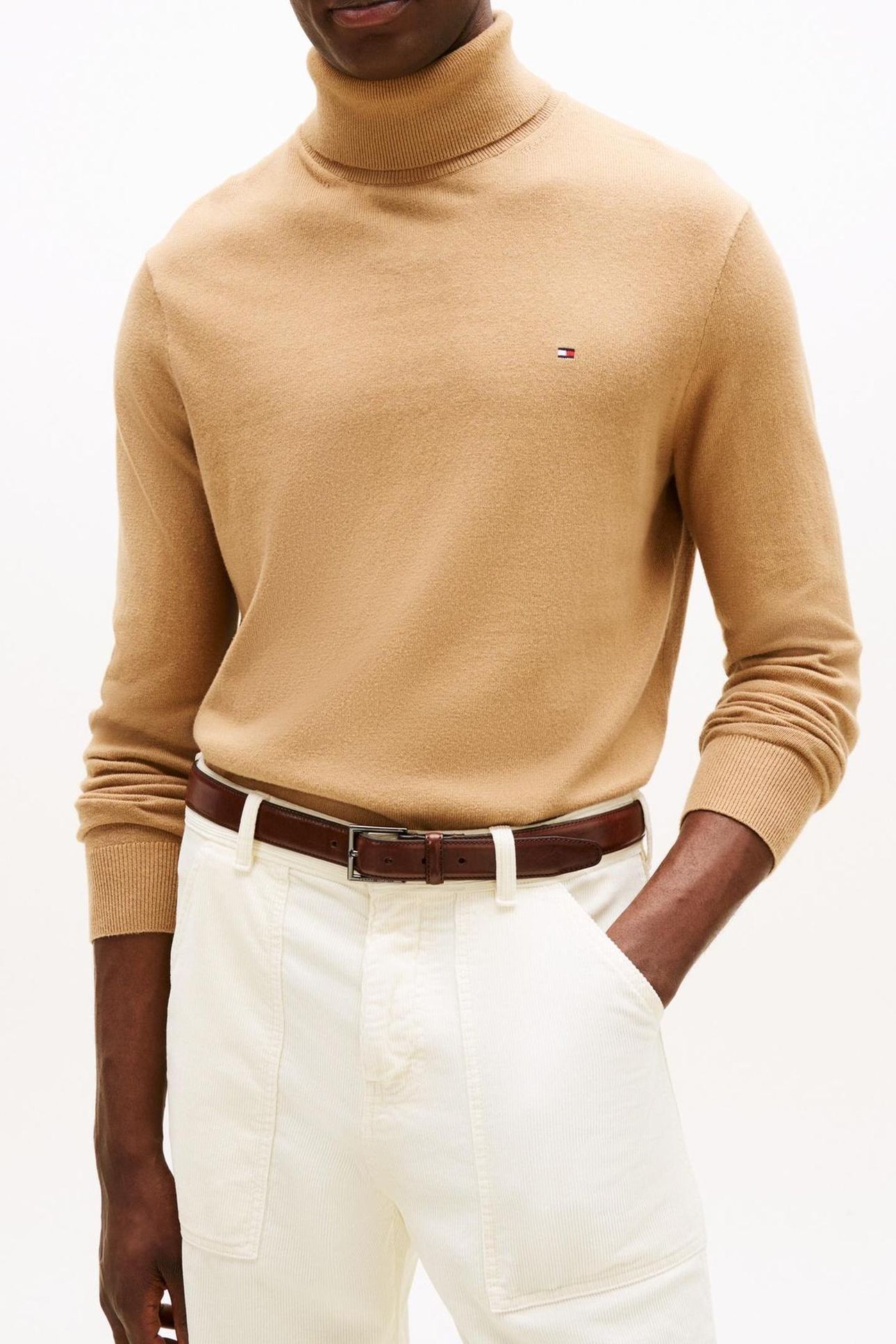 PIMA COTTON CASHMERE SWEATER TIMELESS CAMEL 1