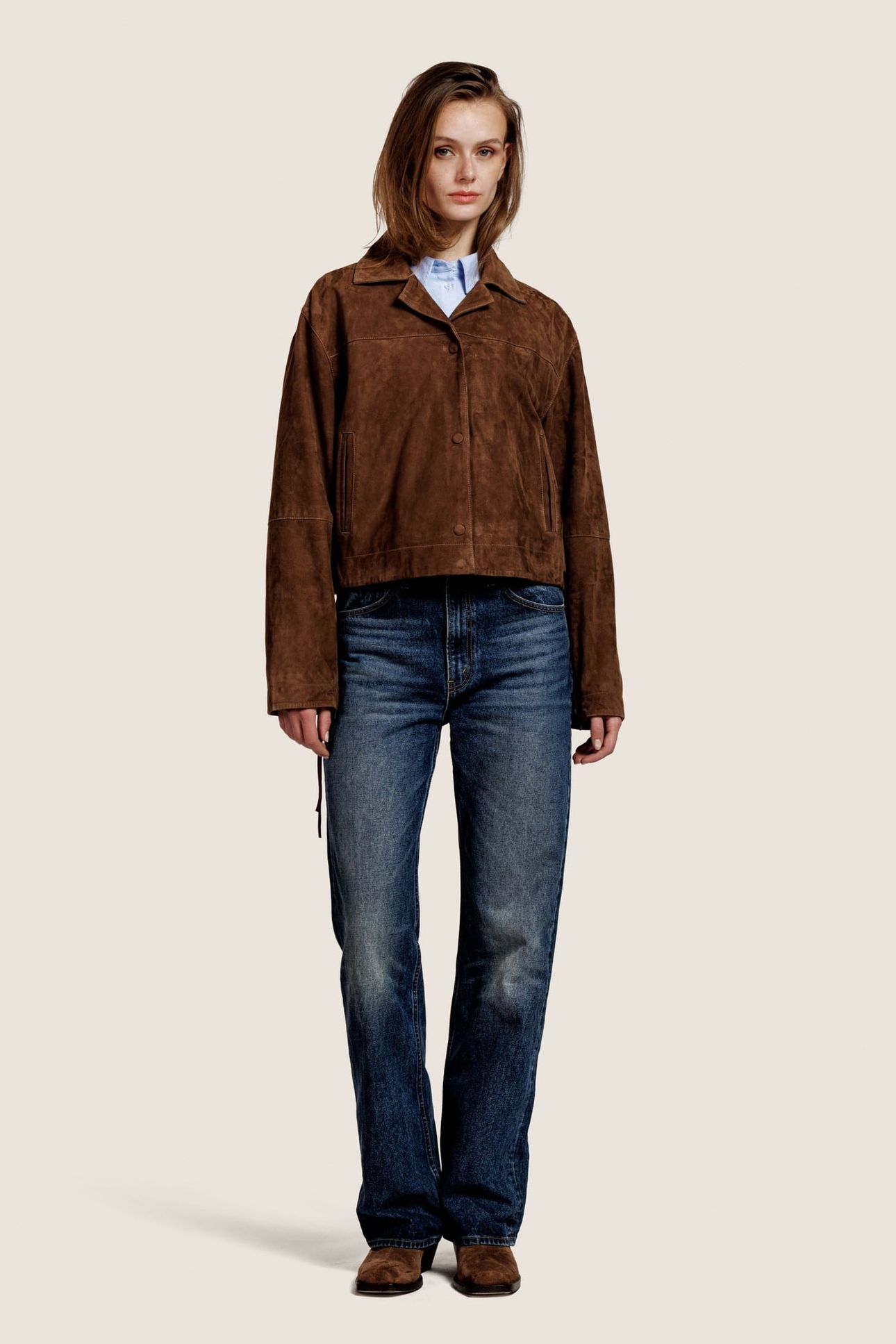 FALLON SUEDE JACKET WOOD 1