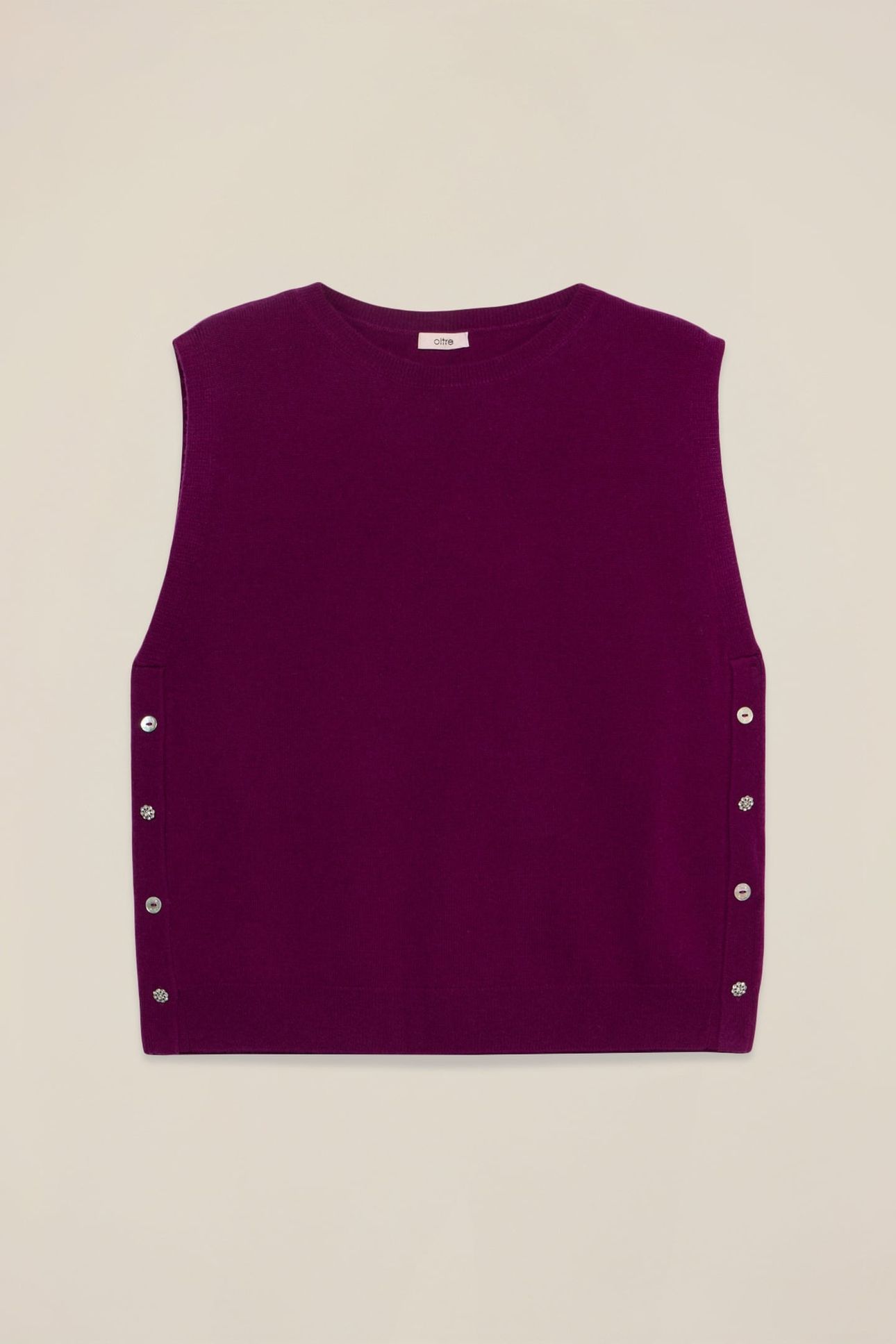 WOOL AND CASHMERE CARDIGAN WITH BUTTONS PURPLE 3