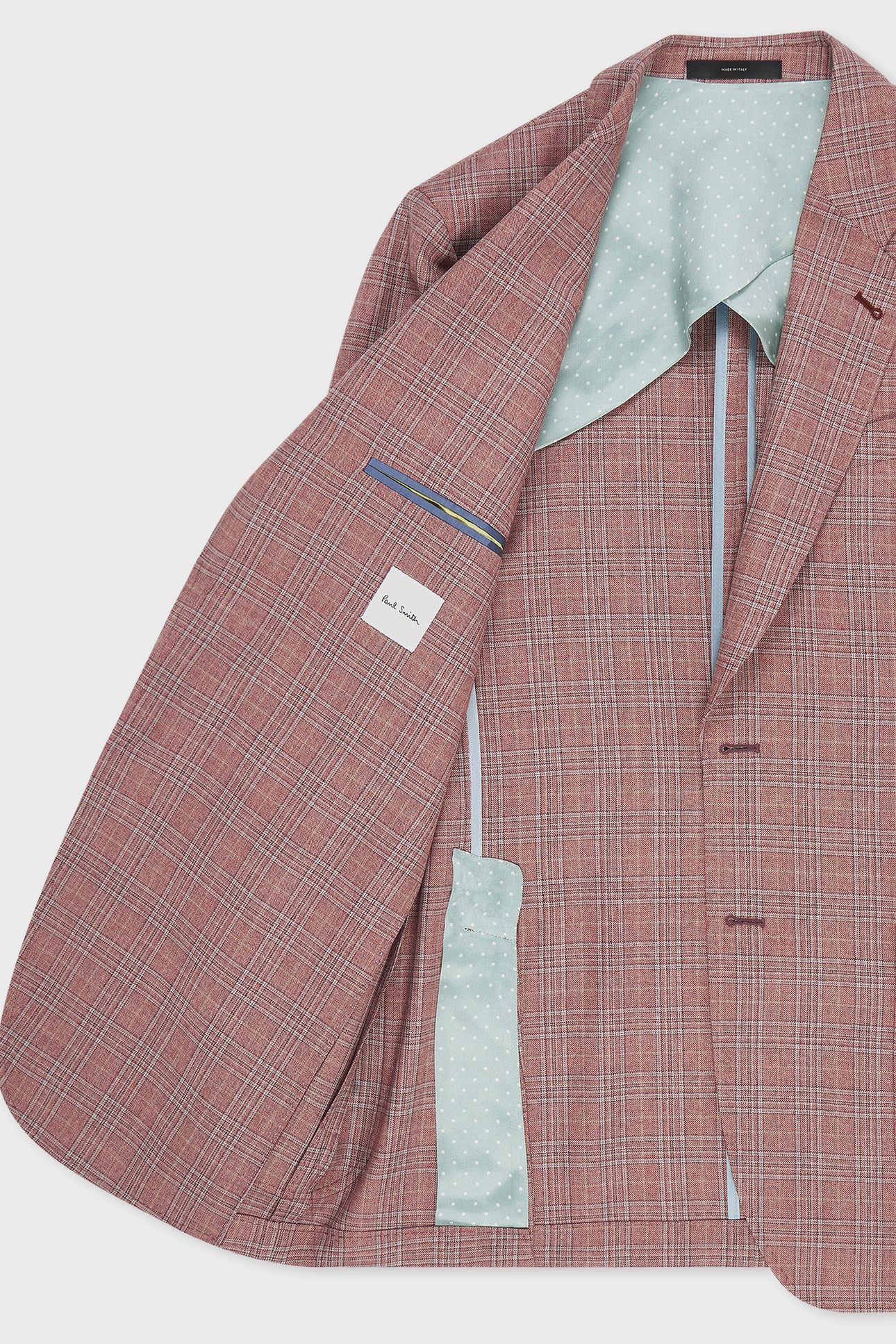 MENS 2 BUTTON JACKET CORAL RED 6