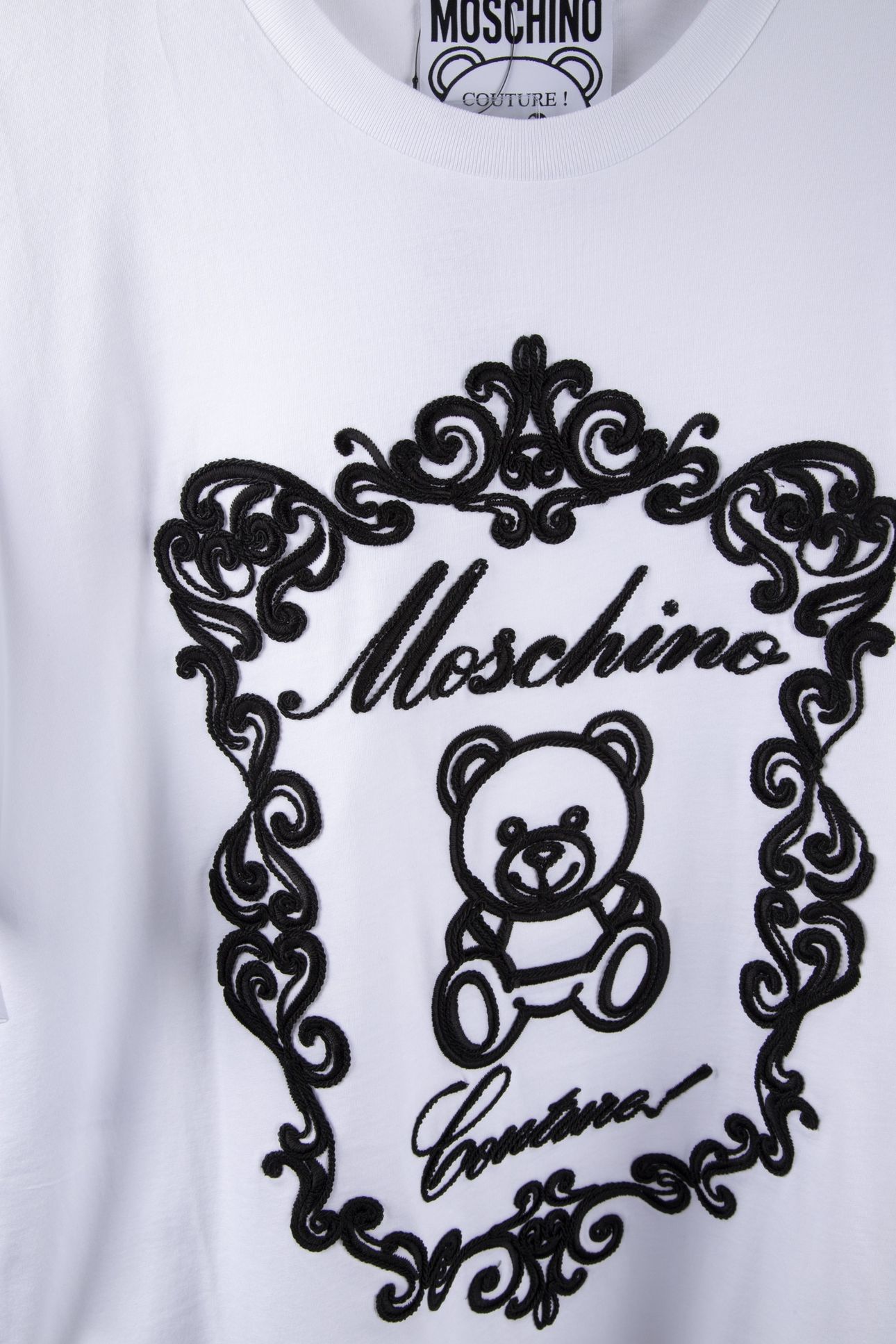 TEDDY EMBROIDERY ORGANIC JERSEY T-SHIRT WHITE 4
