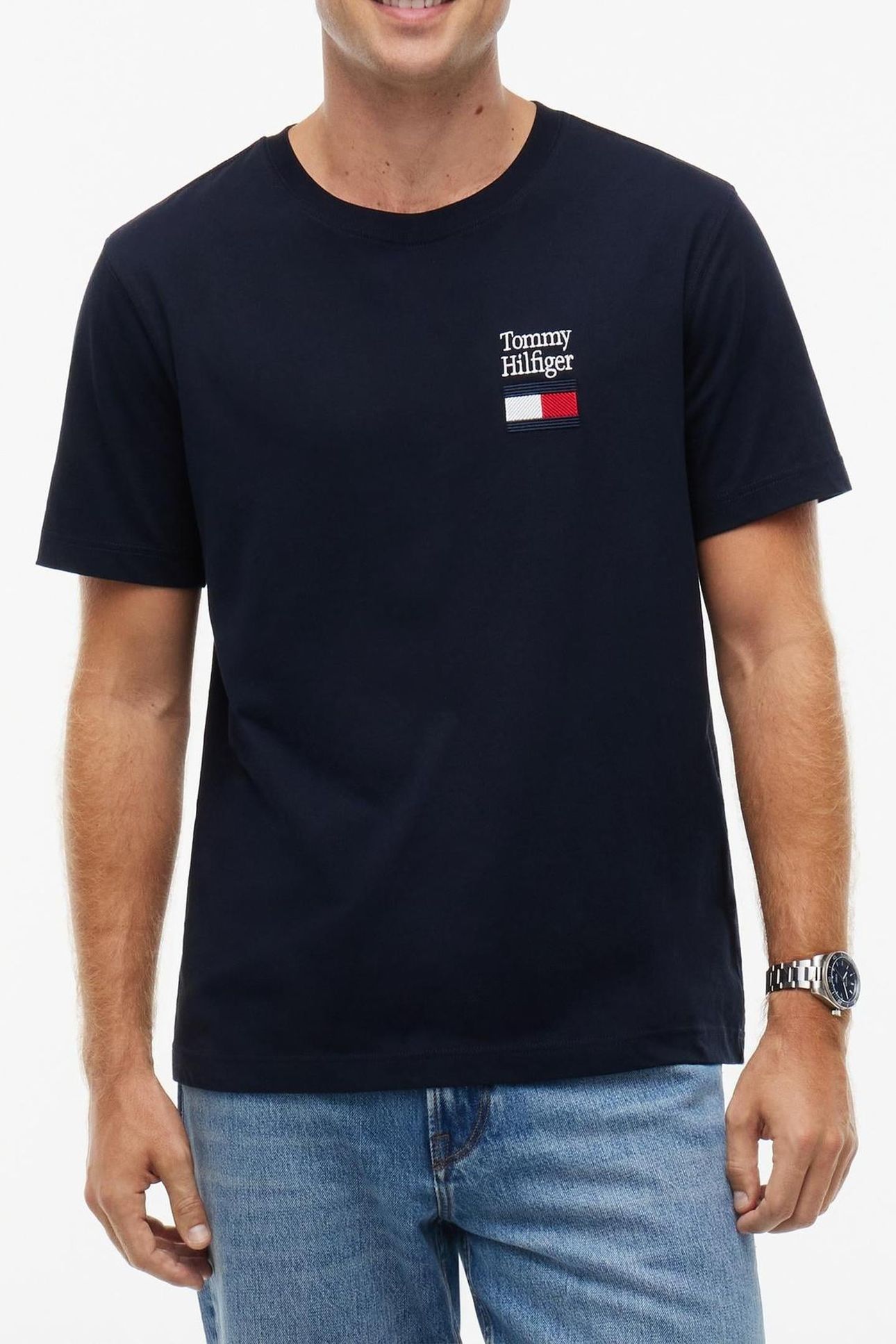 BRAND LOVE TEXT STACK TEE NAVY BLUE 2