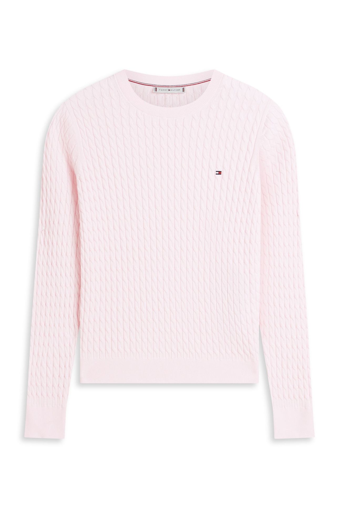COTTON MINI CABLE SWEATER LIGHT PINK 4