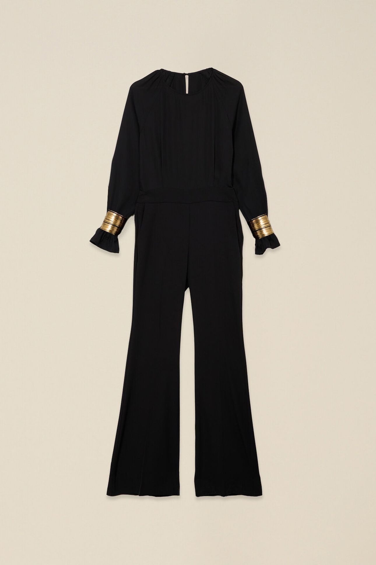 JUMPSUIT WITH GOLDEN BRACELETS BLACK 3