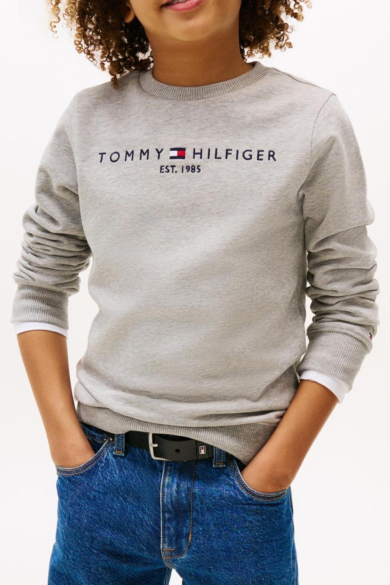 UNISEX ESSENTIAL SWEATSHIRT LIGHT GREY HEATHER 6