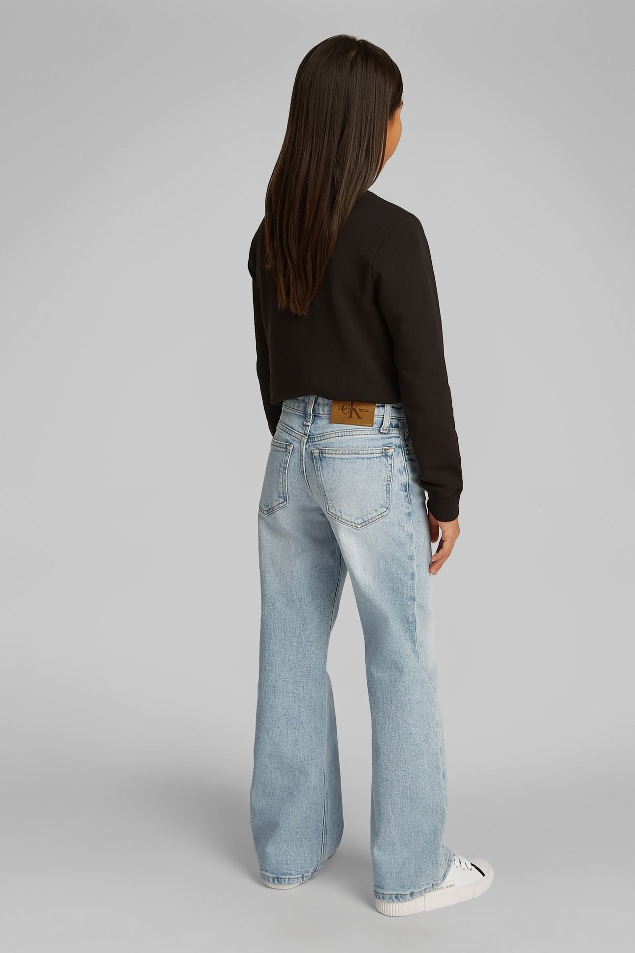 GIRLS HIGH RISE WIDE LEG LIGHT BLUE VISUAL 2