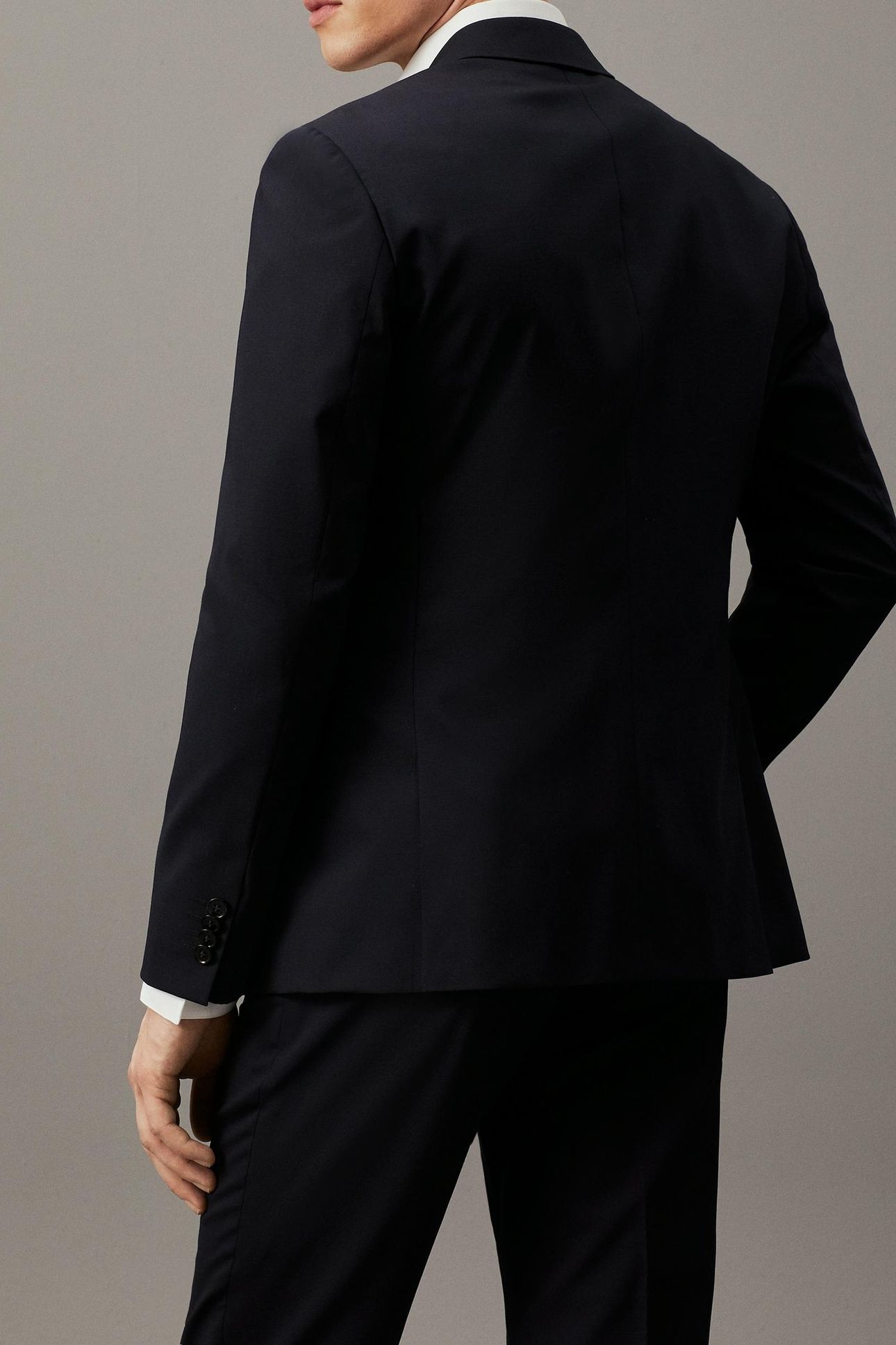STRETCH WOOL SLIM BLAZER MIDNIGHT NAVY 2