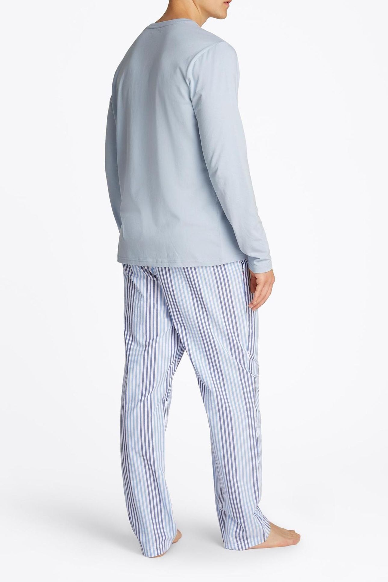 LS PANT WOVEN SET BREEZY BLUE/TWILL STRIPES 2