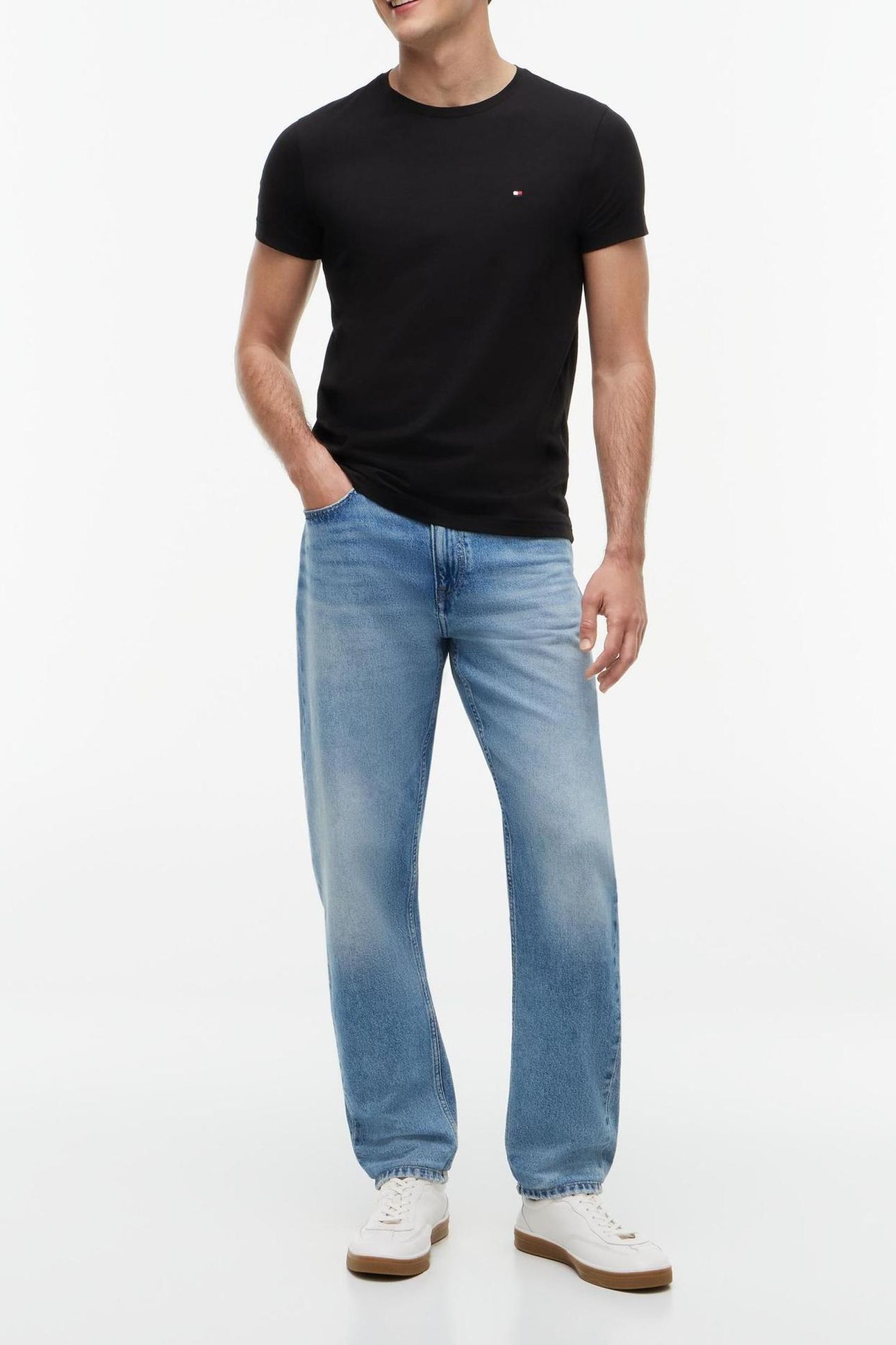 CORE STRETCH SLIM C-NECK BLACK 5