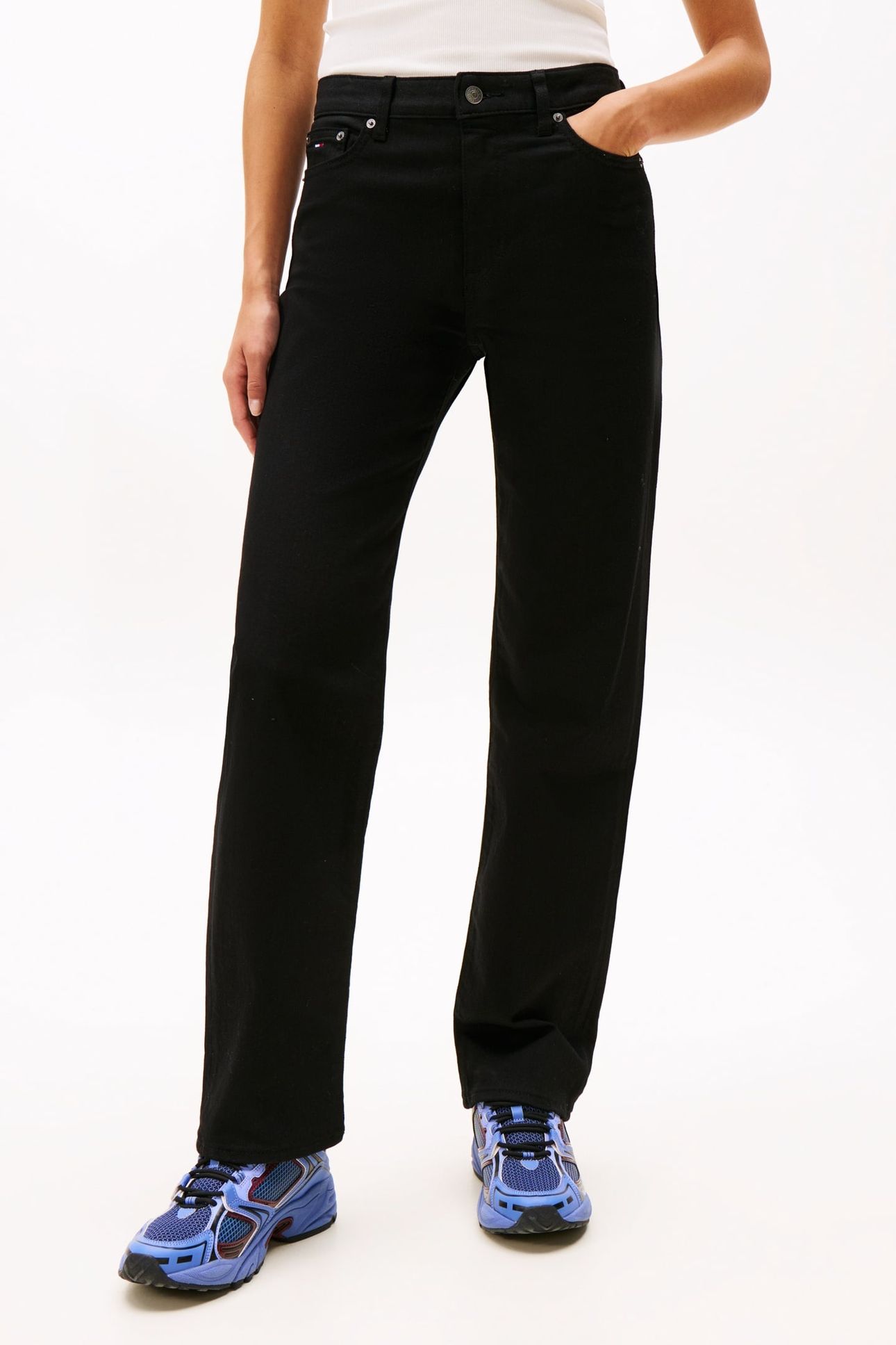 KIRA MID RISE STRAIGHT DENIM BLACK 1