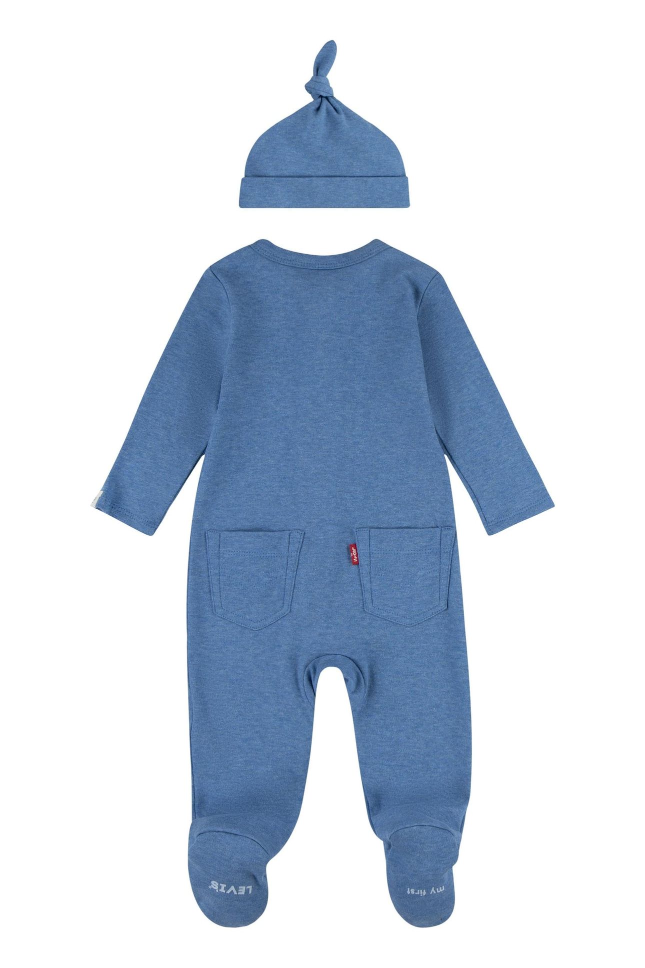 UNISEX FOOTED COVERALL & HAT SET ATLANTICHEATHER 2