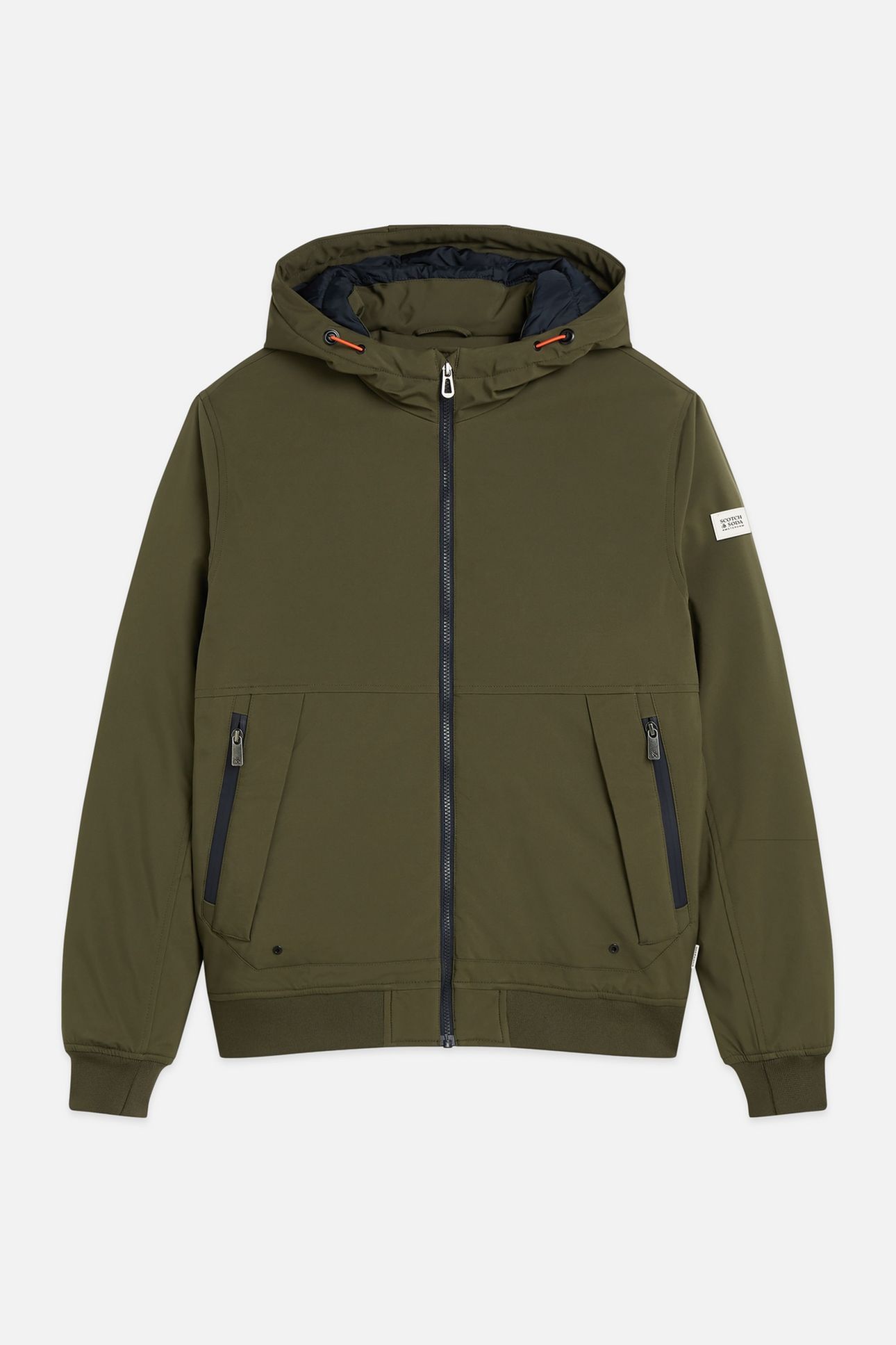 HOODED SOFTSHELL PADDED JACKET FOREST NIGHT 1