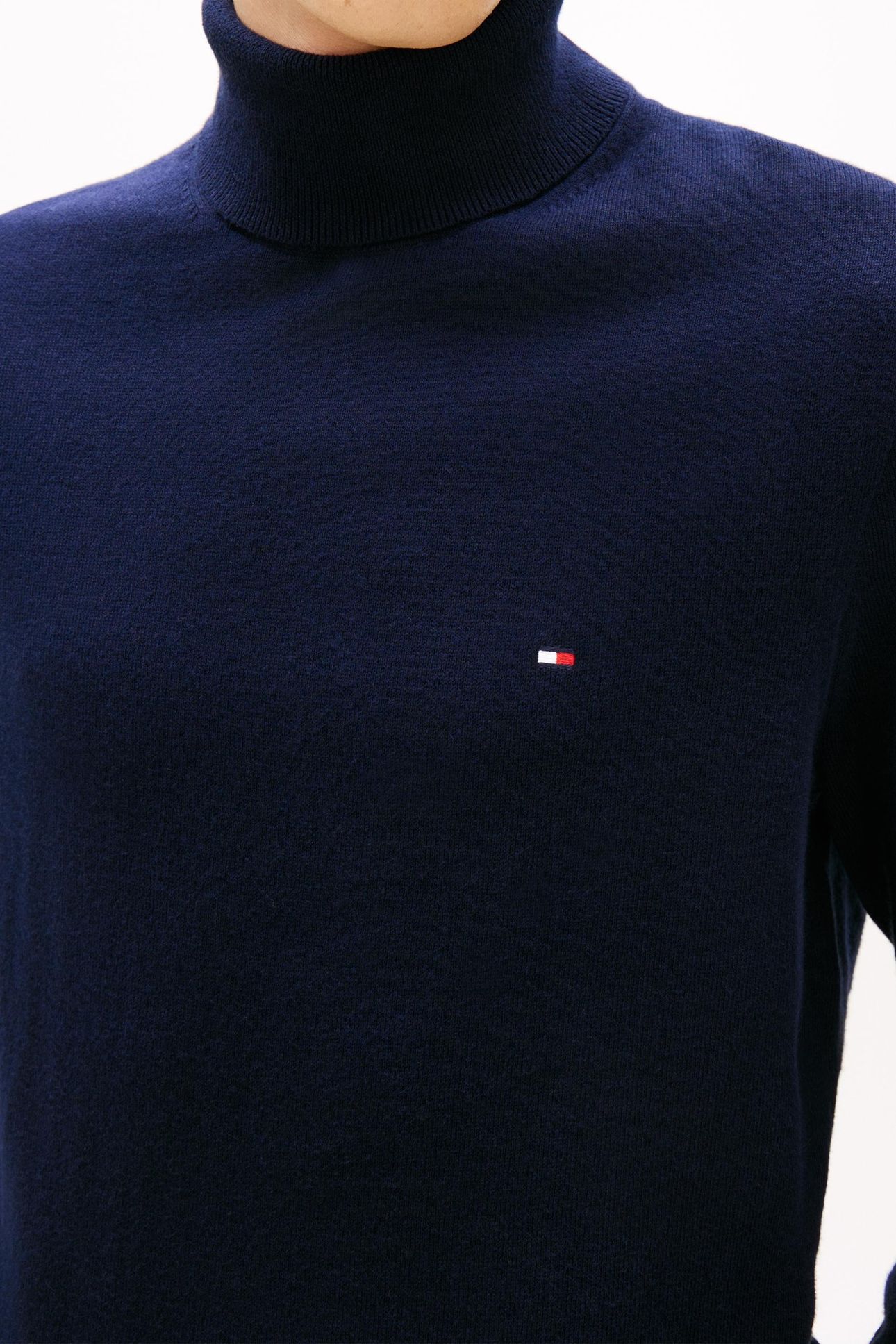 PIMA COTTON CASHMERE SWEATER NAVY BLUE 6