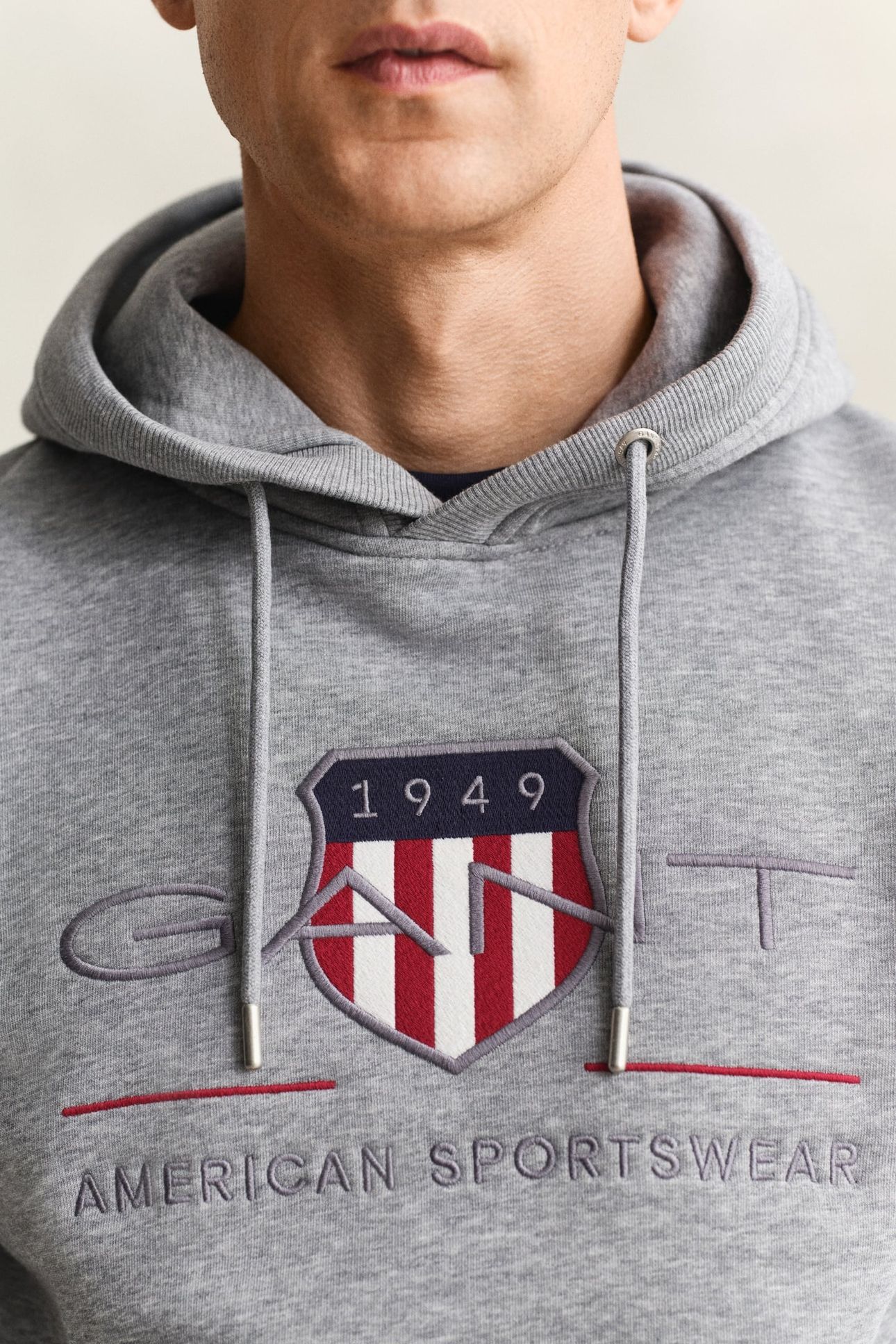 ARCHIVE SHIELD HOODIE GREY MELANGE 9