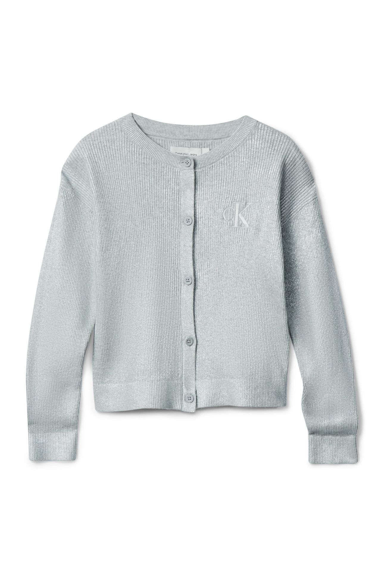 GIRLS SILVER COATED CARDIG SILVER 4