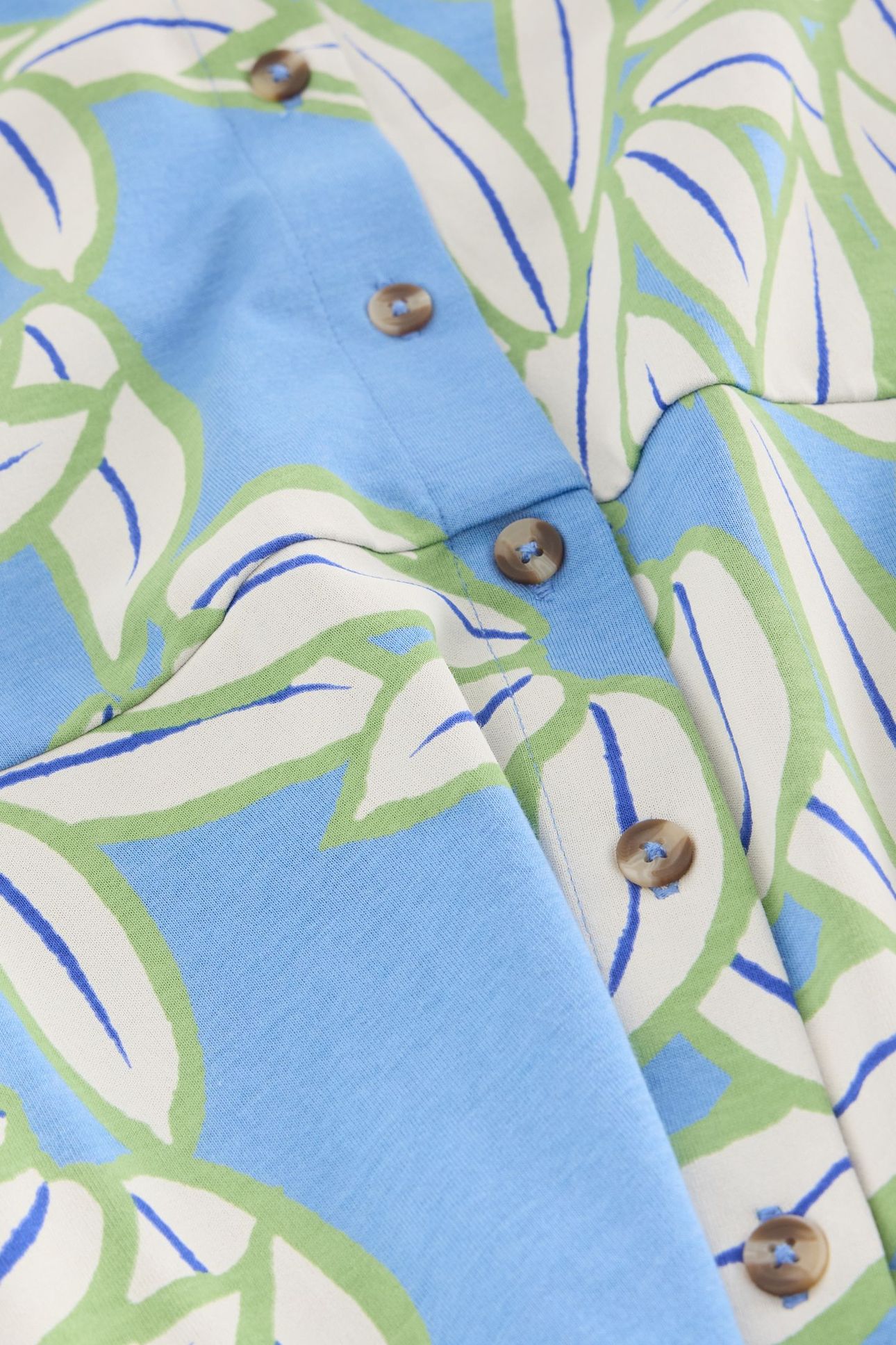 RUA JERSEY SHIRT DRESS BLUE PRINT 6