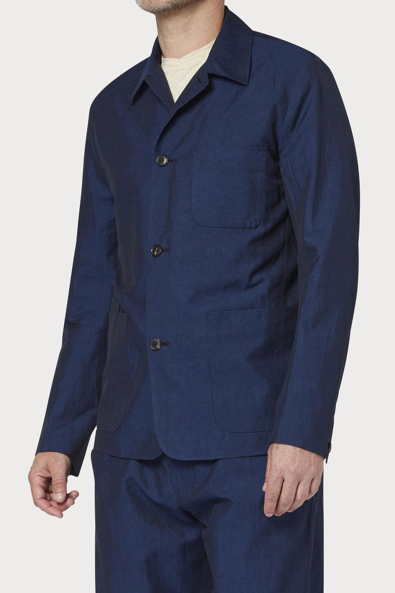 MENS 4BTN CASUAL JKT INDIGO 3