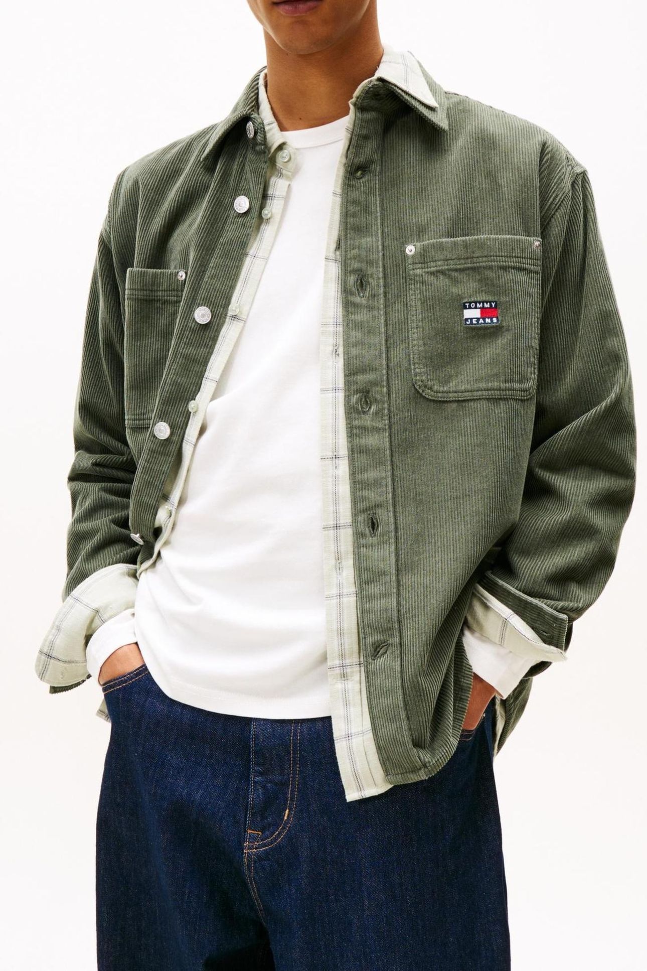 TJM RELAXED WASHED CORD PEWTER GREEN 1