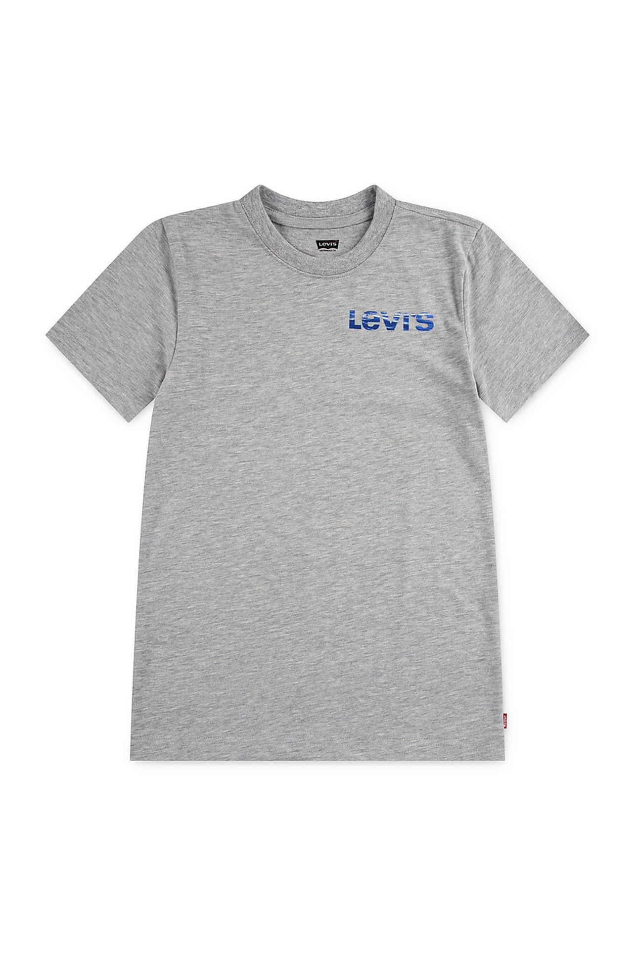 BOYS NEW WAVE SPORTSWEAR LOGO TEE GREY HEATHER 2
