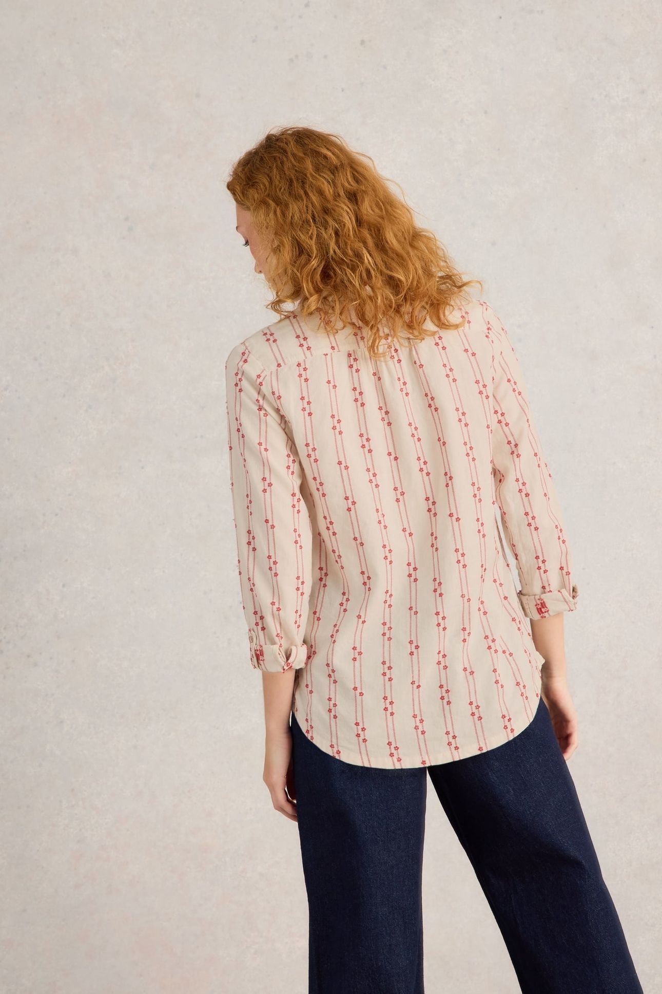 SOPHIE ORGANIC COTTON SHIRT PINK MULTI 2