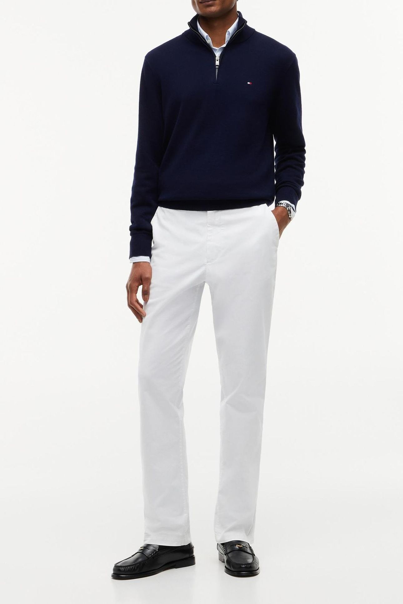 PIMA COTTON CASHMERE SWEATER NAVY BLUE 3