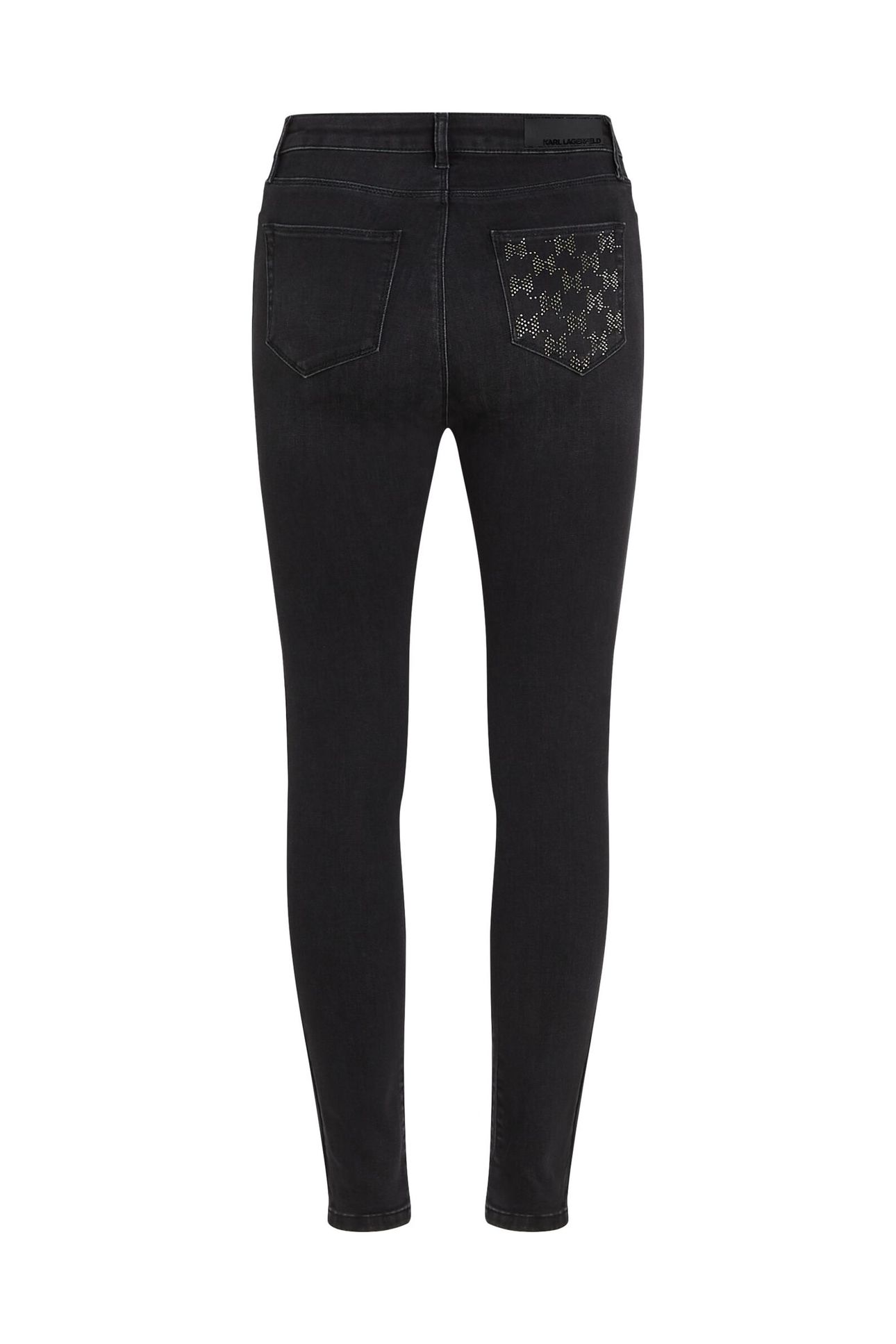 HIGH WAIST SKINNY DENIM PANTS BLACK DENIM 5
