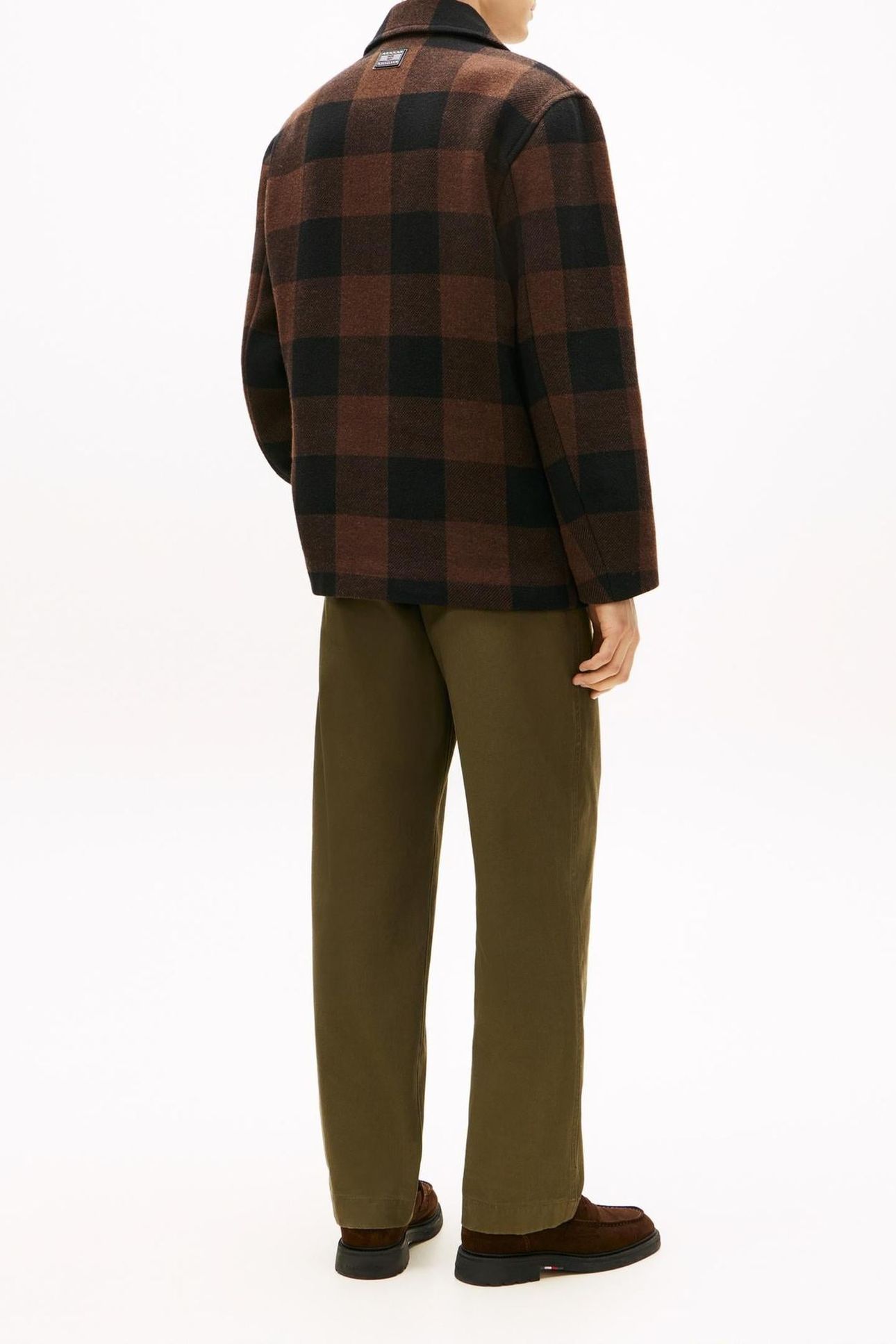 WOOL DBL FACE CHECK BLACK/PURE BROWN 2