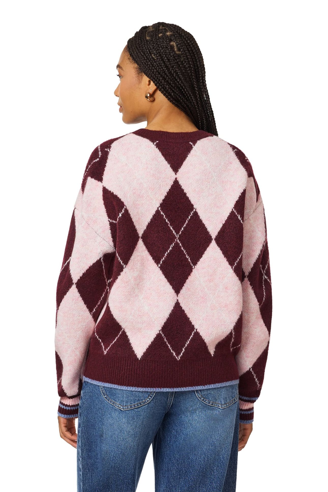 PULLOVER SWEATER FIG/ROSE DUST HEATHER/SUGAR SWIZZLE 2