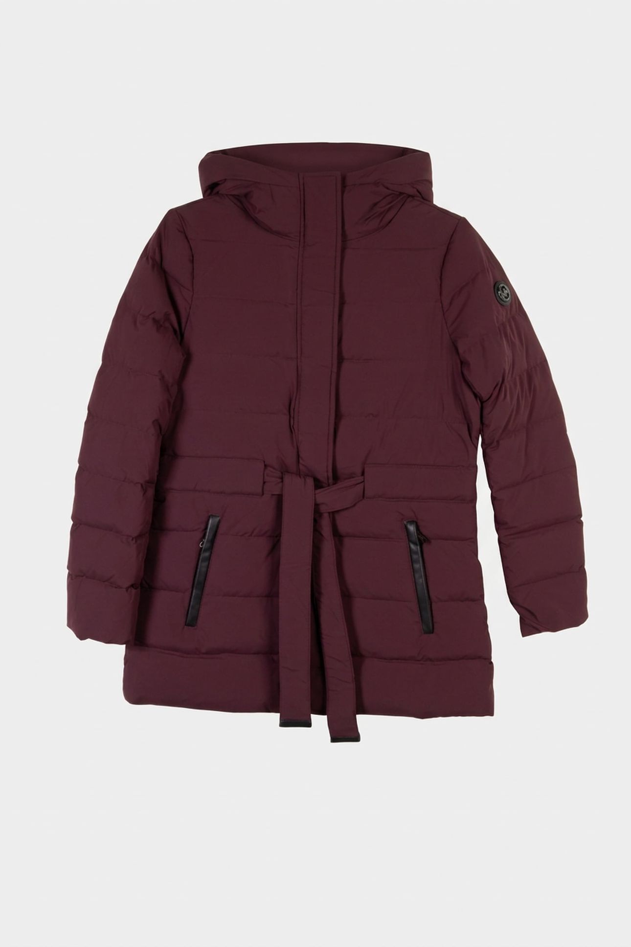 BELTED HORIZONTAL QUILTED MERLOT 3