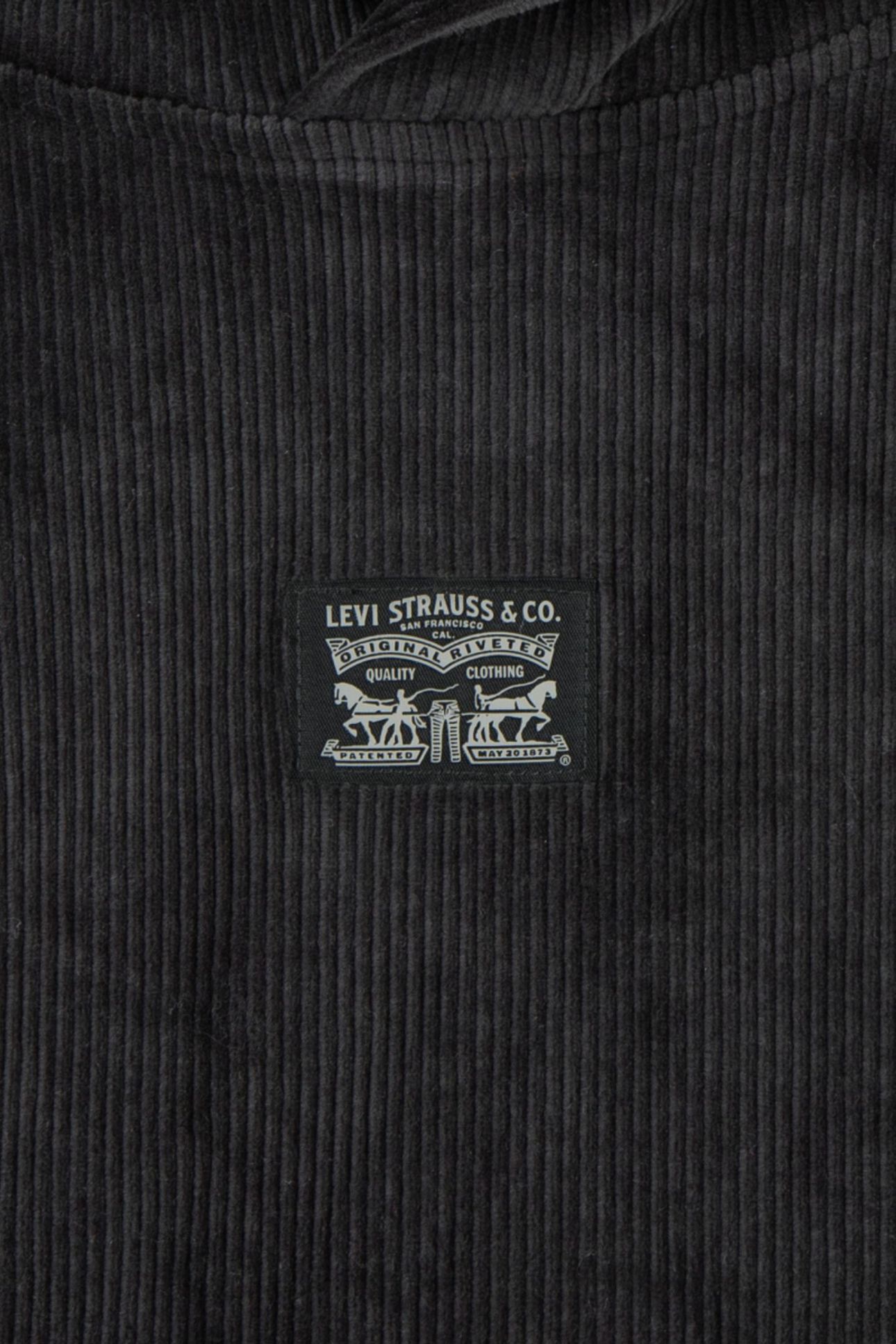 BOYS KNIT CORDUROY HOODIE PIRATE BLACK 3