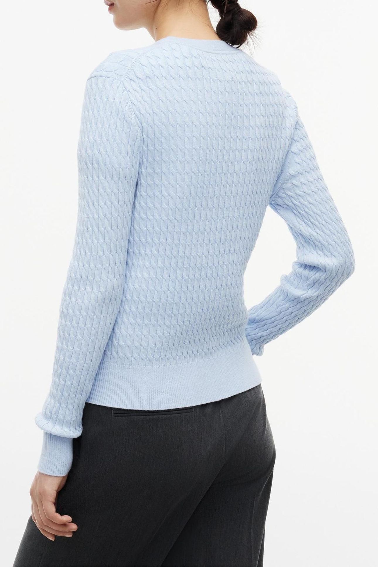 COTTON MINI CABLE SWEATER SKY BLUE 5
