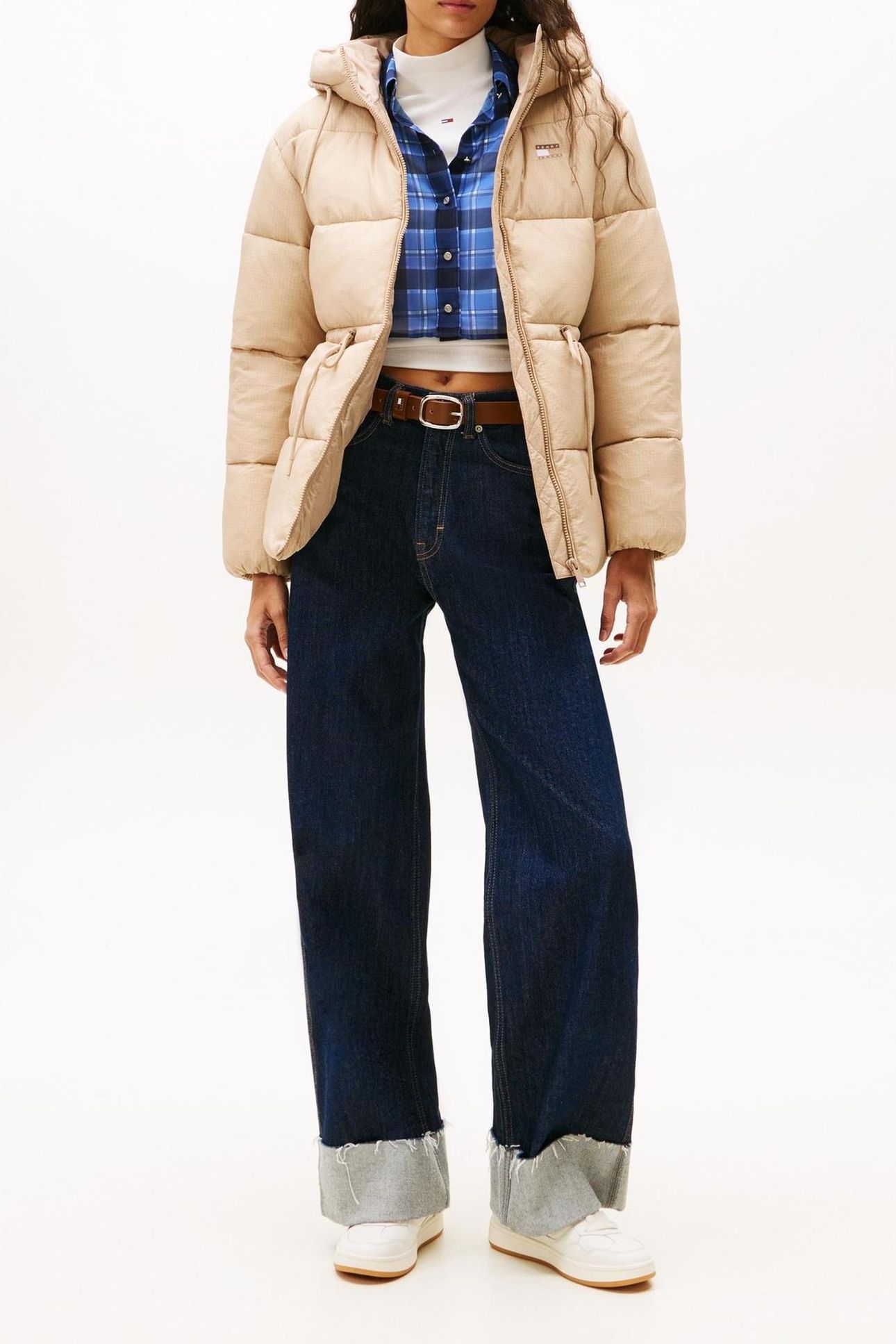 TJW HOODED MIDI PUFFER MALTED MILK 3
