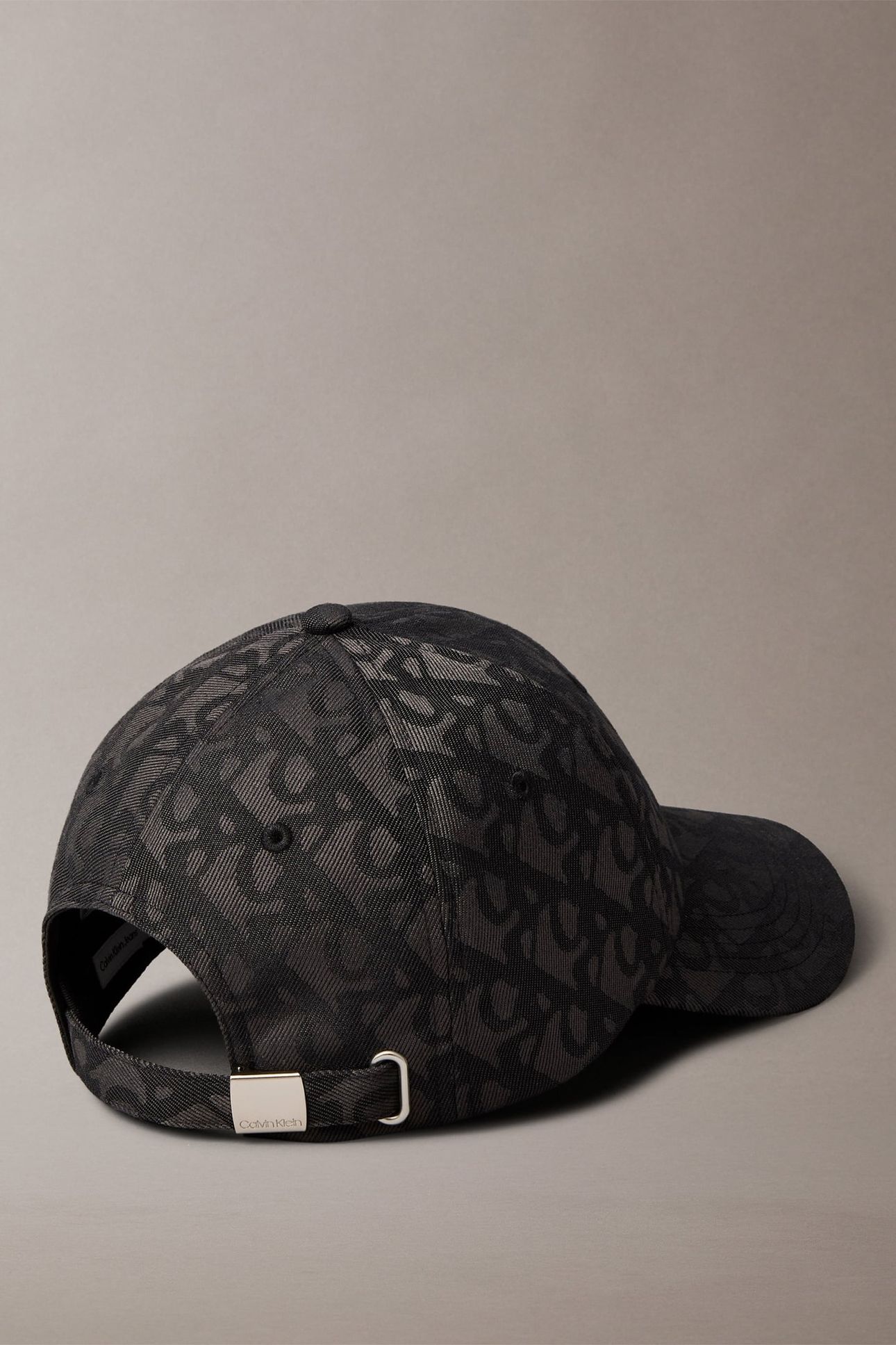 LOGO JACQUARD BASEBALL CAP BLACK 2