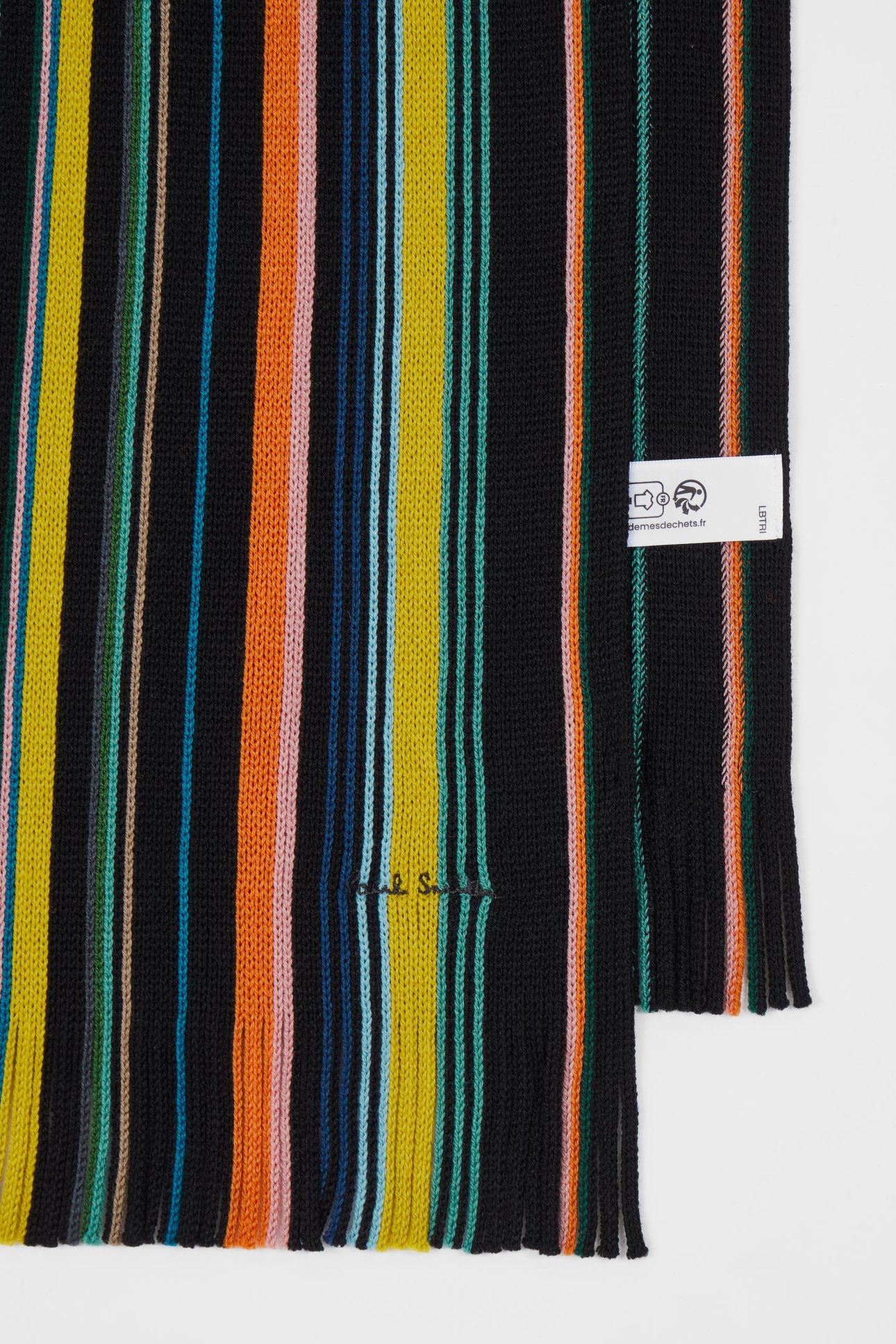 MEN SCARF IVAN STRIPE BLACK 5
