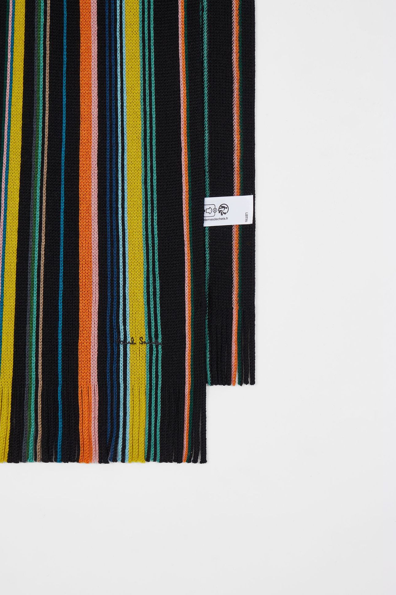 MEN SCARF IVAN STRIPE BLACK 8