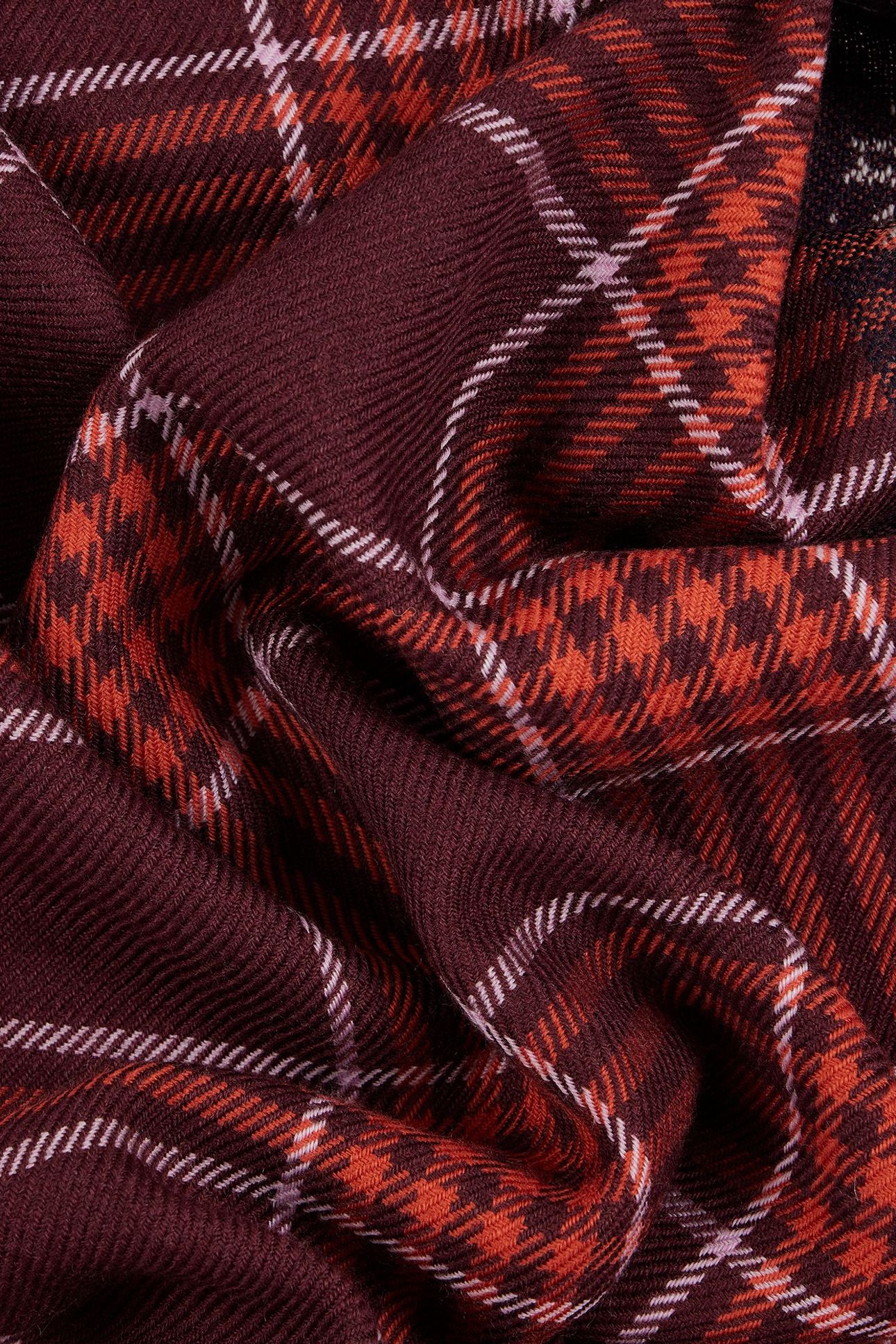 MEN SCARF LOGO BORDER BURGUNDY/ BORDE 8
