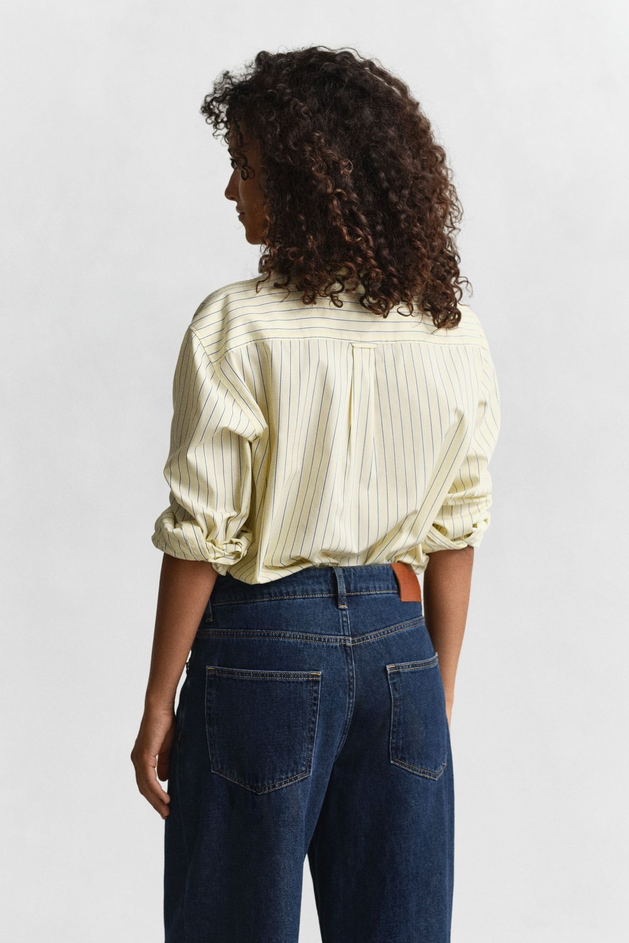 REL CLASSIC POPLIN STRIPE LS SHIRT VANILLA YELLOW 2