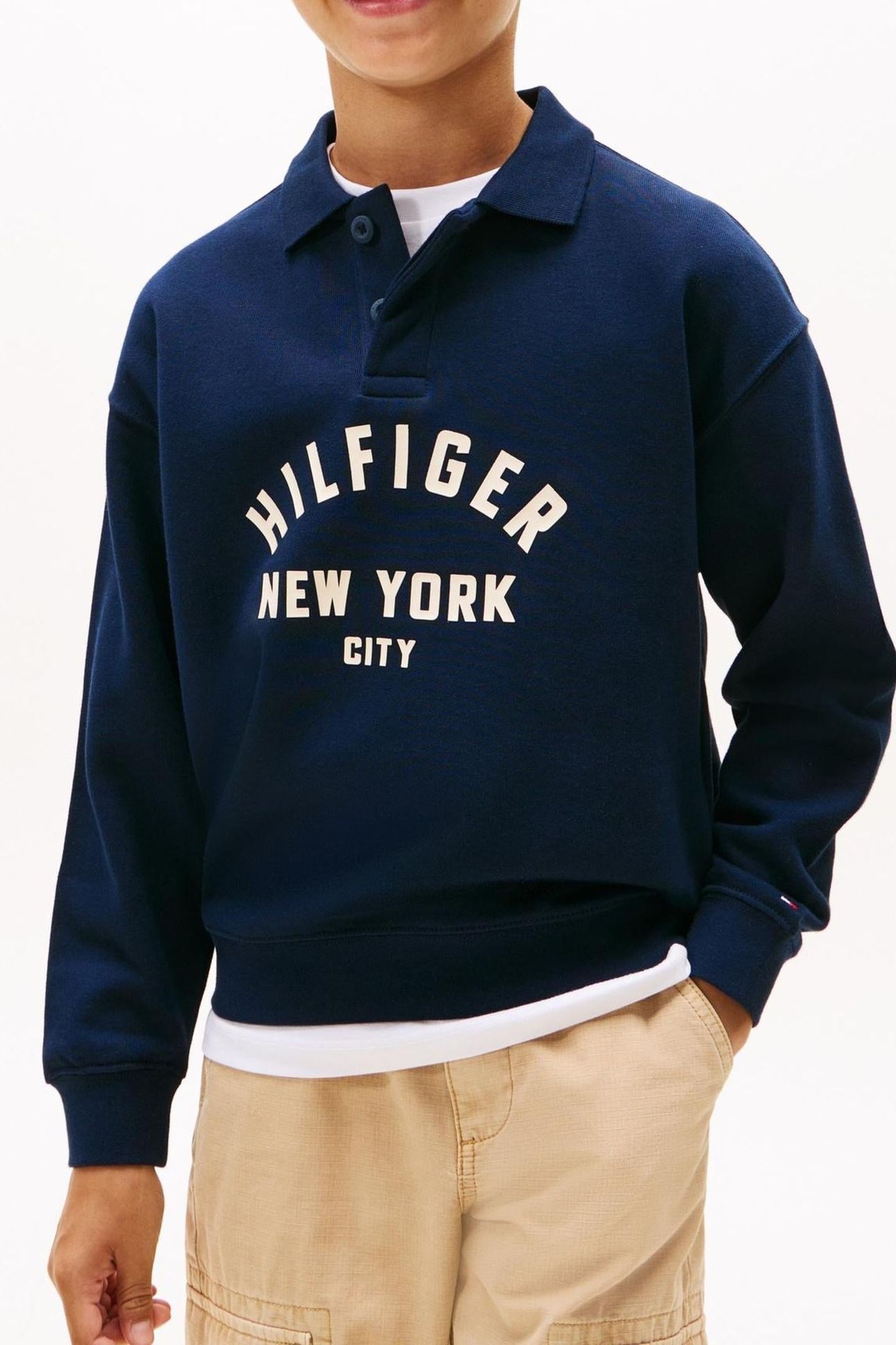 BOYS HILFIGER GRAPHIC SWEATER DARK NIGHT NAVY 1