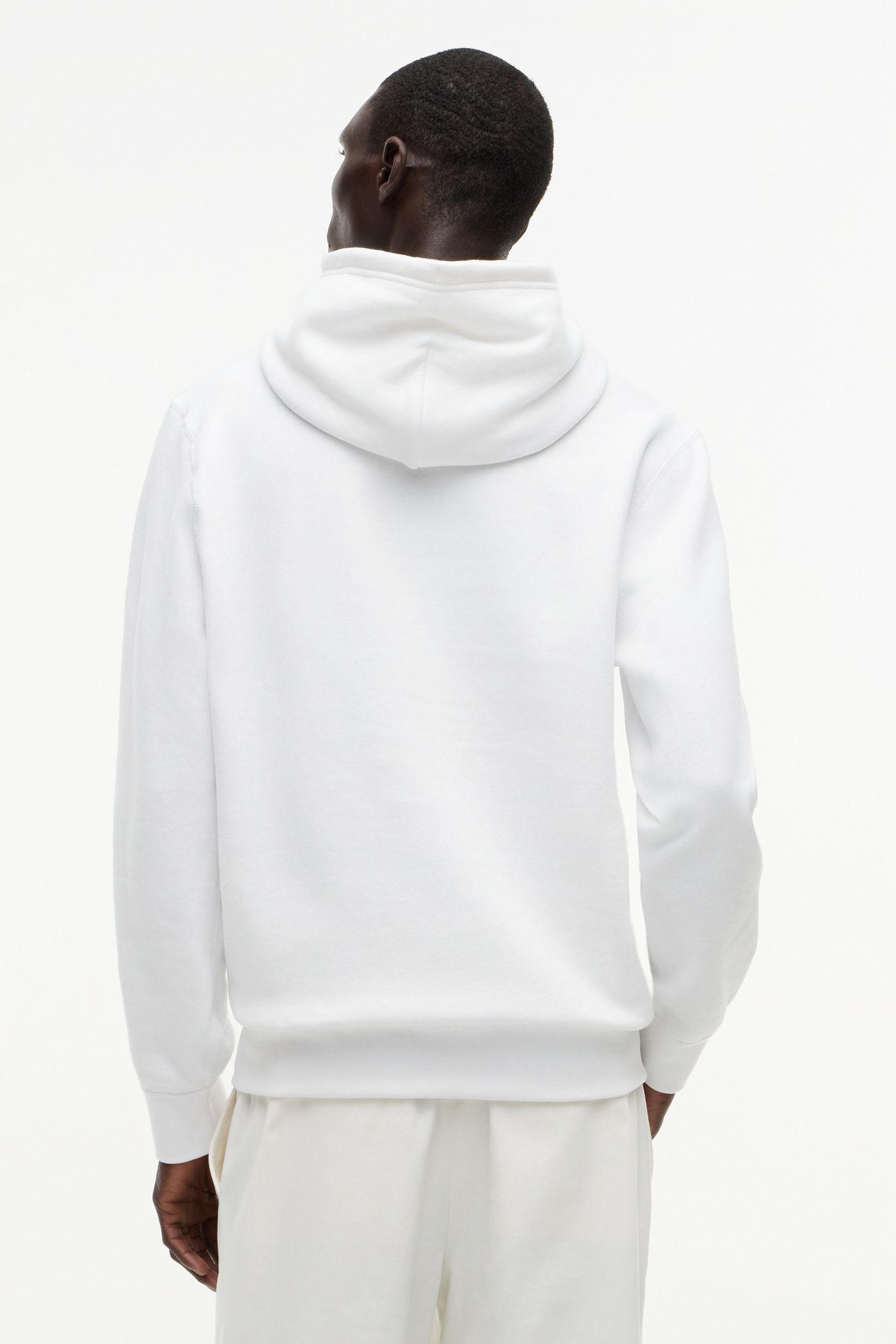 ESSENTIAL FLEECE HOODIE WHITE 2