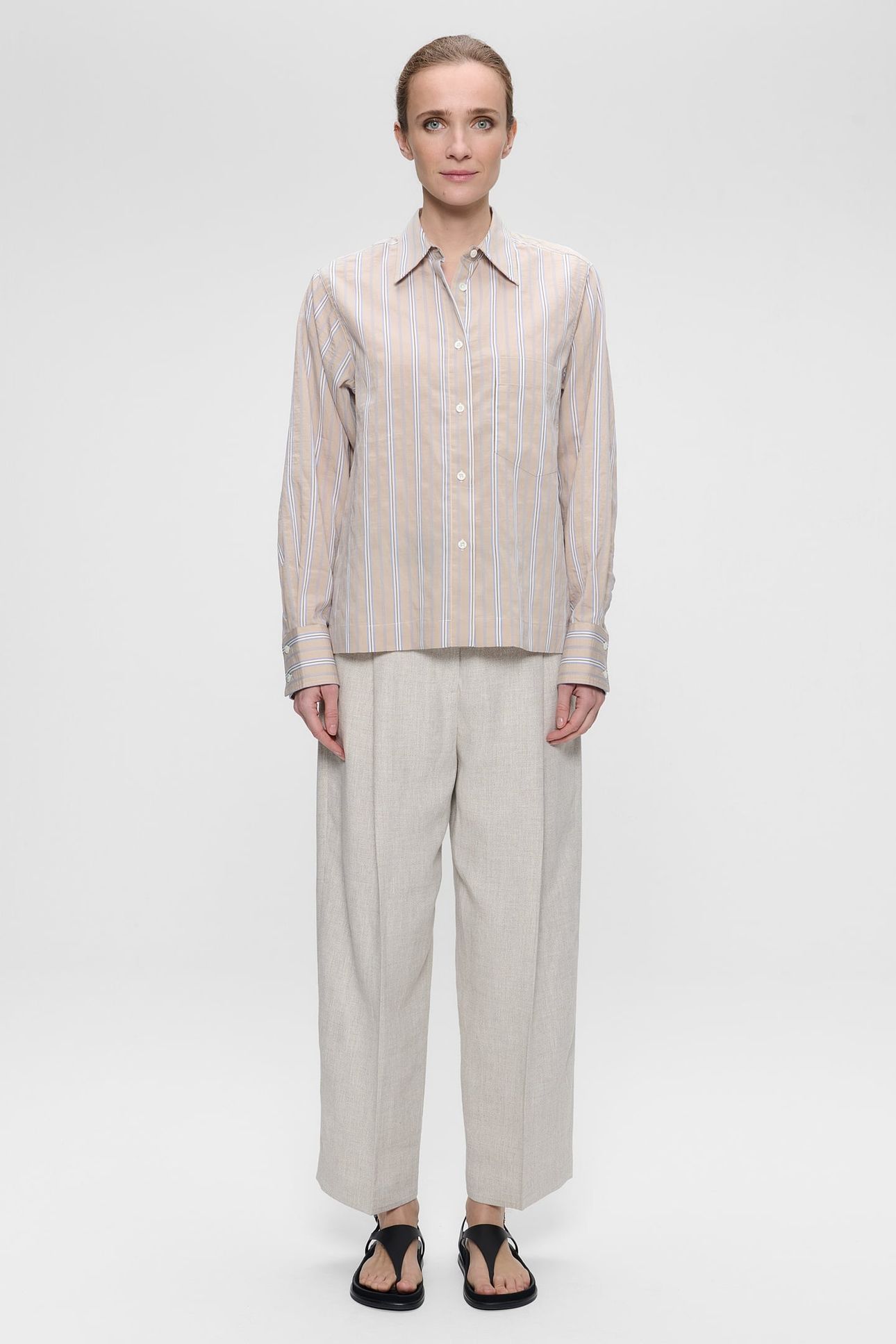 STRIPED BOXY SHIRT CHALK 3