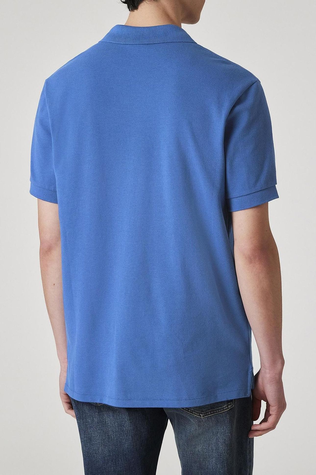 MENS REG FIT SS POLO SHIRT ZEBRA PETROL BLUE 3