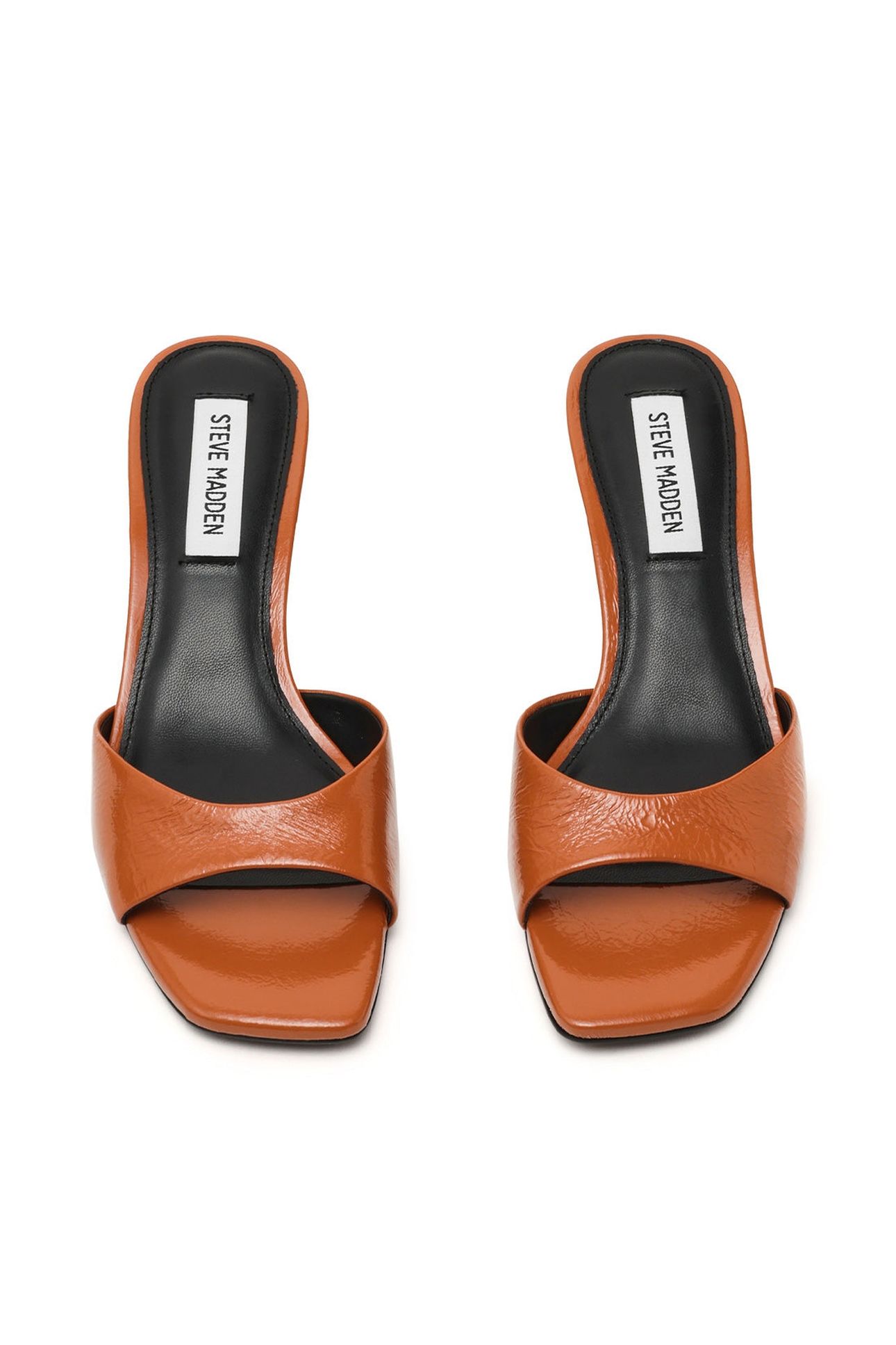 HINTS MULES COGNAC CRINKLE LEATHER 4