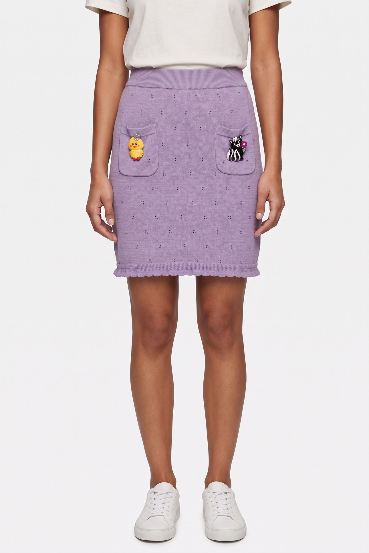KNITTED SKIRT PURPLE 1