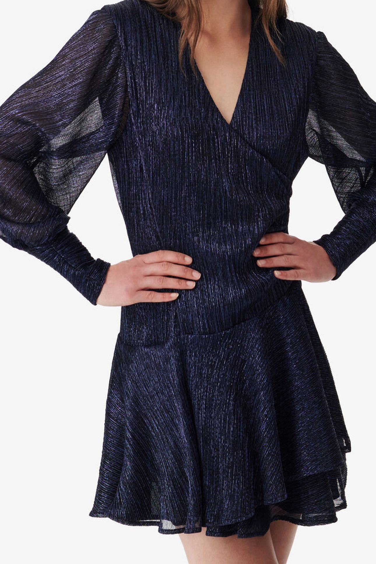 ARRIA DRESS METALLIC PURPLE / BLACK 3