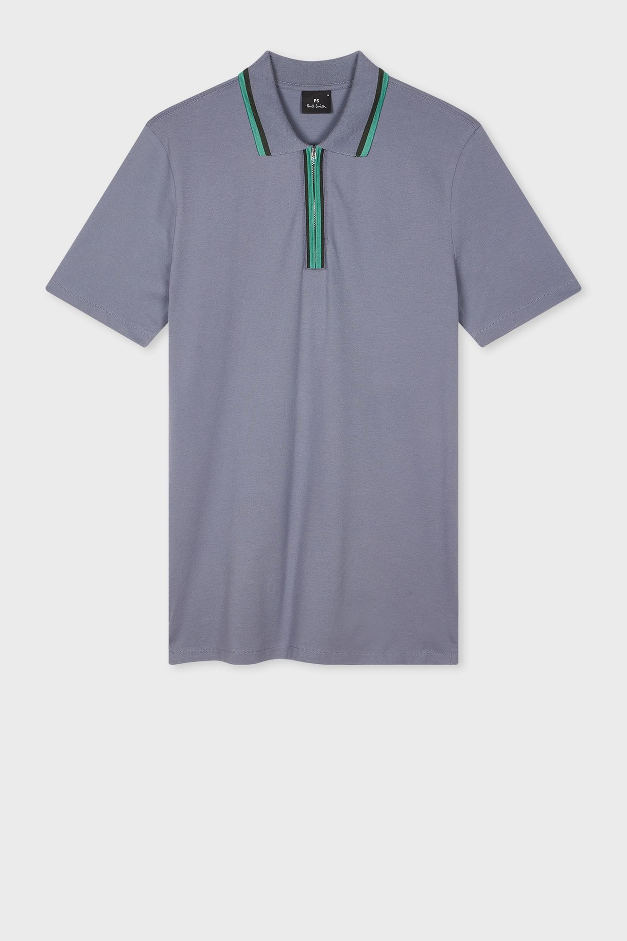 MENS REG FIT HALF ZIP POLO SLATE 4